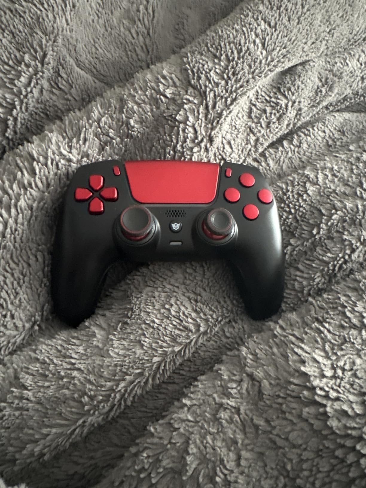 HEXGAMING RIVAL Wireless Controller Compatible with PS5, Black Red | Hall Effect Joysticks, Mouse-Click Triggers & Bumpers, 2 Remappable Back Buttons, 8 Swappable Sticks customer photo 1