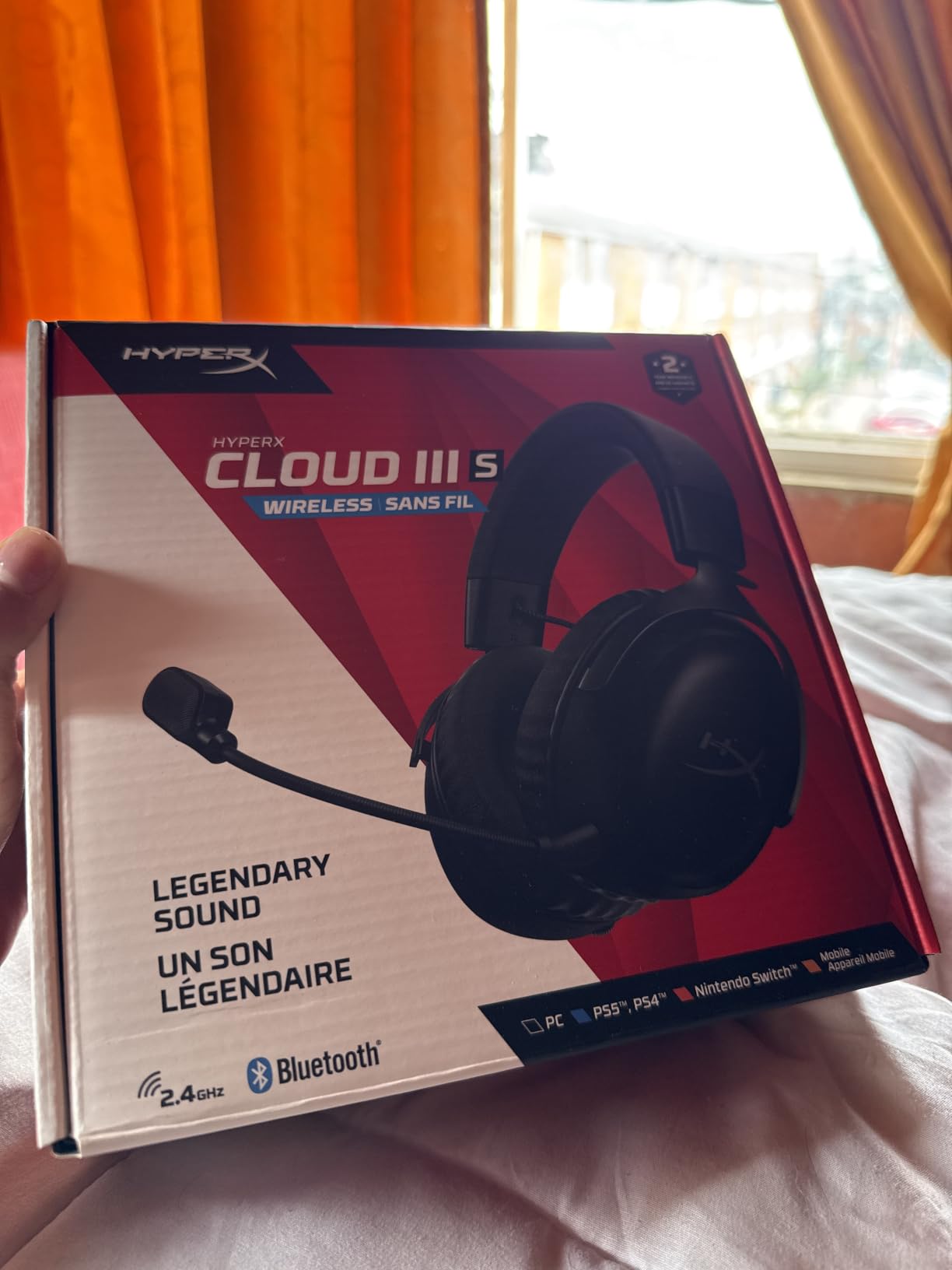 HyperX Cloud III S - Wireless Gaming Headset for Multi-Platform, 2.4GHz, Bluetooth, Battery Life up to 120 Hours 2.4GHz / 200 Hours Bluetooth, 53mm Angled Drivers, Detachable Mic - Black customer photo 2