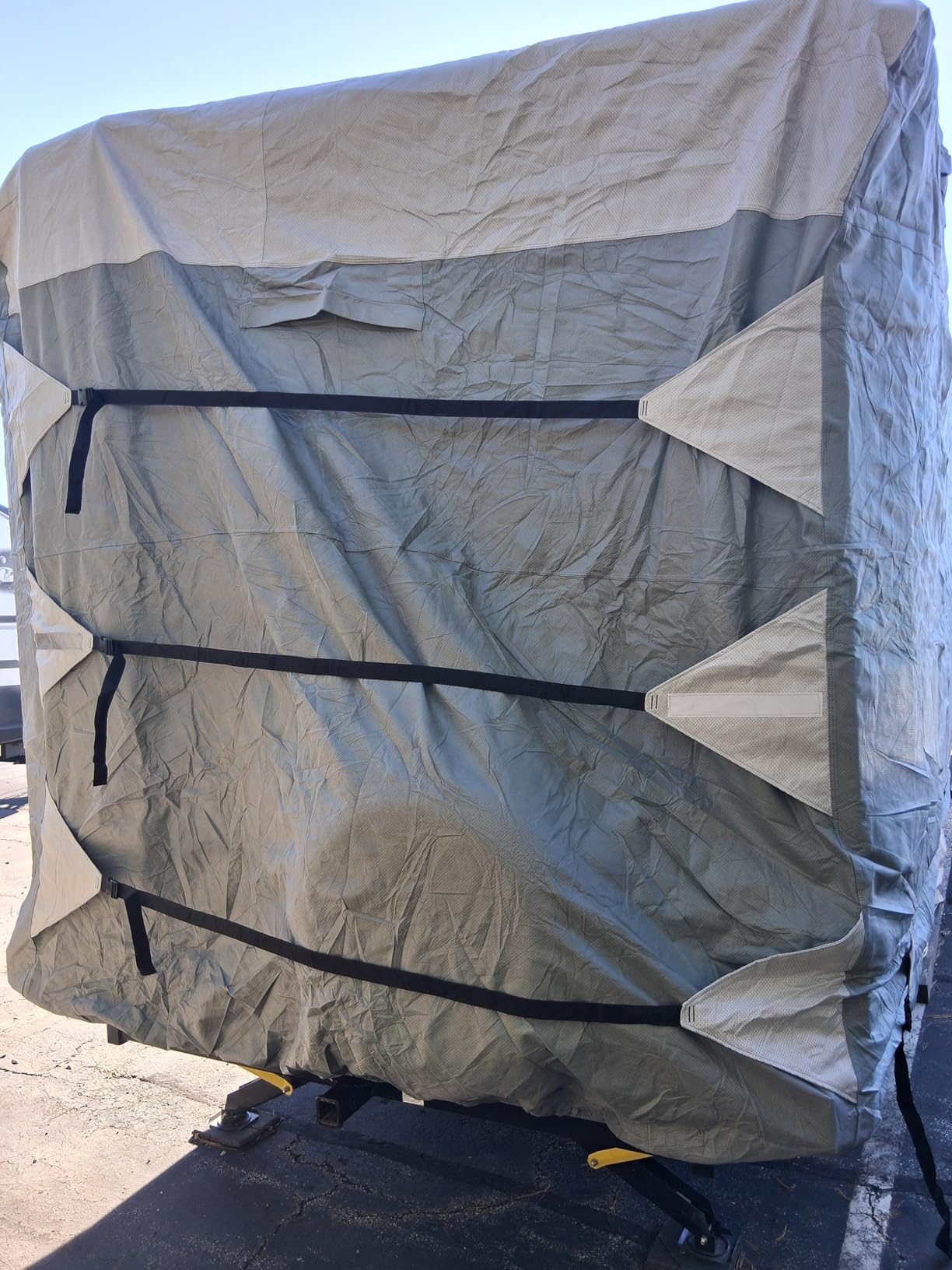 KING BIRD Enhanced RV Cover, Heavy Duty Snow Protection, Fits 27-30ft Travel Trailers Campers, with Adhesive Repair Patches,Windproof Straps&Tire Covers customer photo 2