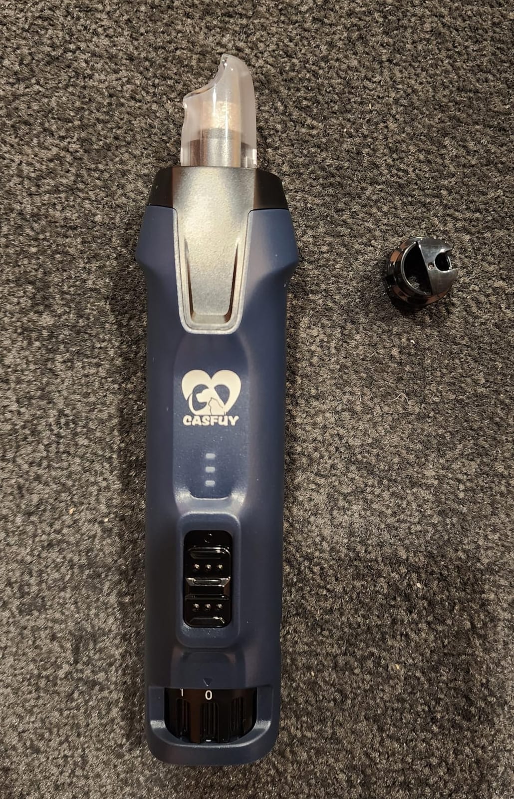 Casfuy 6-Speed Dog Nail Grinder - 50%+ Boost Power Dog Nail Trimmers Quiet with Dust Cap & 2 LED Lights & 2000mAh Battery & 4.8V Motor Electric Pet Toenail File Tool for Large Medium Small Dogs Cats customer photo 2