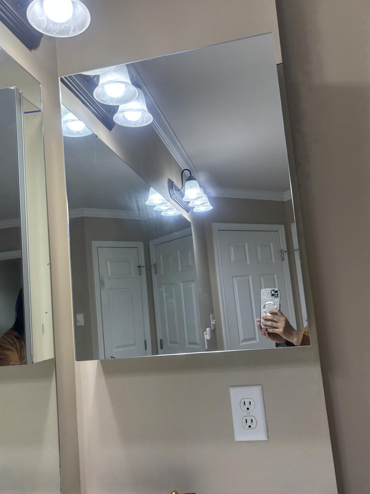 Medicine Cabinet Mirror, Bathroom Mirror with Storage 20 x 26 in | Bathroom Medicine Cabinet With Mirror And Adjustable Shelves, Aluminum Recessed or Wall Mounted Medicine Cabinets customer photo 1