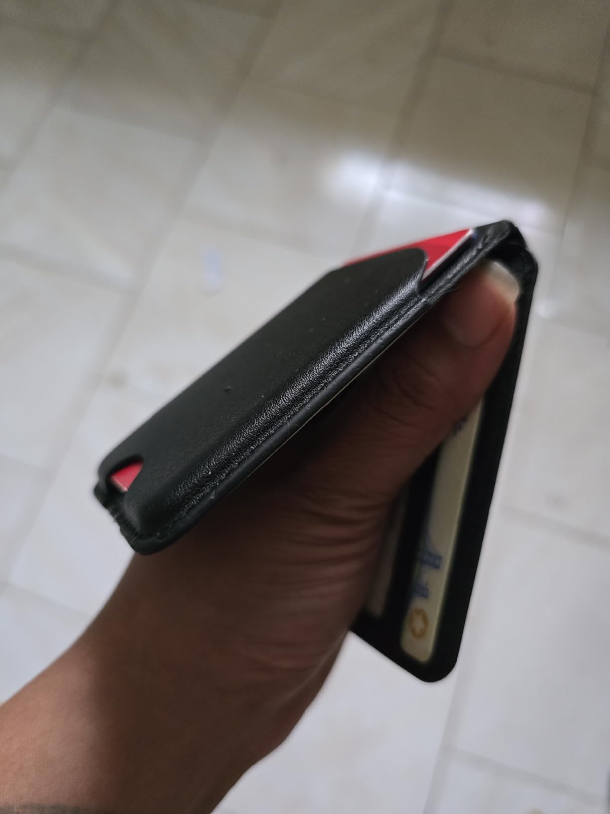TWZKG for MagSafe Wallet, 5 Cards Holder with Stand, Magnetic Phone Wallet Stand for iPhone 17/16/15/14/13/12 Pro Max Air Plus Series, RFID Blocking Vegan Leather, Black customer photo 2
