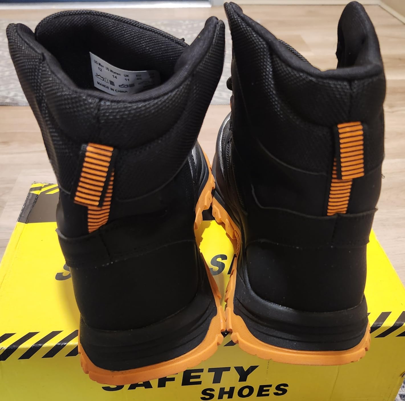 AUVYI Steel Toe Work Boots for Men - Wide Toe Comfortable Lightweight Breathable Safety Shoes, Slip-Resistant Durable Construction & Industrial Footwear customer photo 1