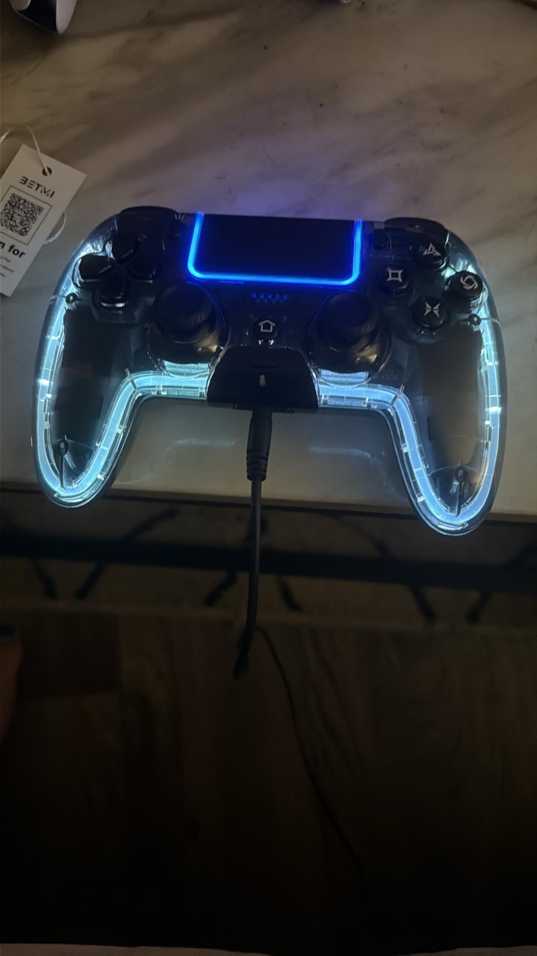 BETMI Wireless Controller for PS5, Pro/Slim/MAC/Steam Deck/PC - Hall Effect Joystick, Dual Vibration/Macro/Turbo, 3.5mm Jack, 6-Axis, Mute Key, LED Gamepad customer photo 1