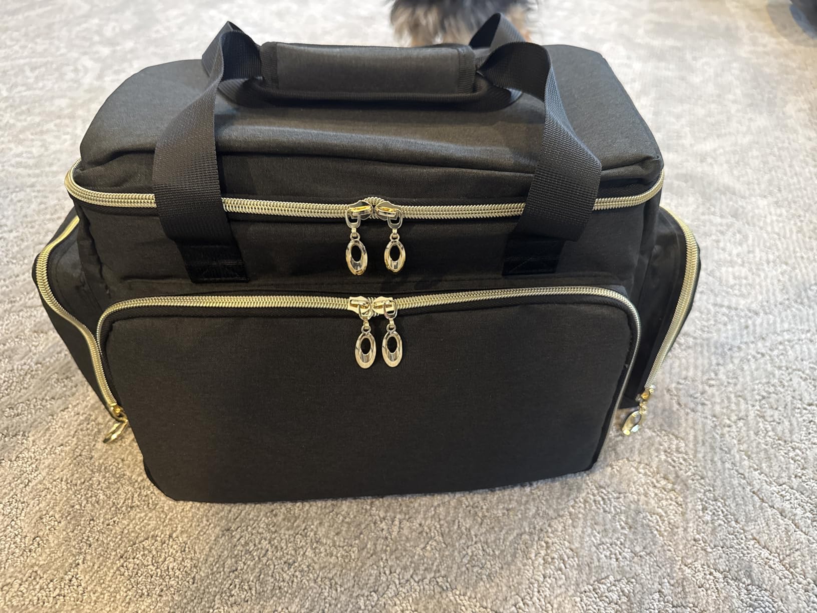 GDNasist Large Makeup Bag, Portable Travel Makeup Bag Organizer - Cosmetic Travel Bag for Women Girls with 2 Removable Pouches and Detachable Dividers, Toiletry Bag for Makeup and Hair Supplies customer photo 1