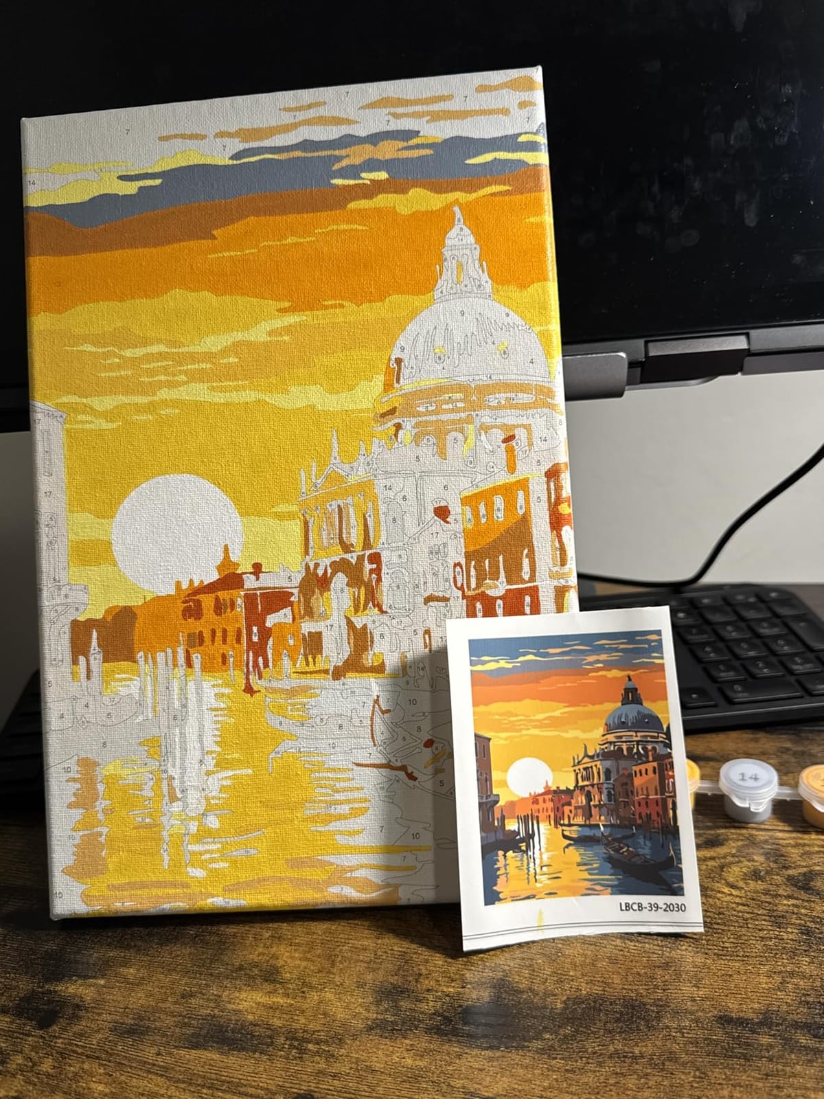 4 Pack Framed Paint by Numbers Kit for Adults with Wooden Easel, National Parks Easy Paint by Numbers with Frame for Beginners, Adult Paint by Number Kits Framed Canvas for Home Decor Gift 8x12 Inch customer photo 1