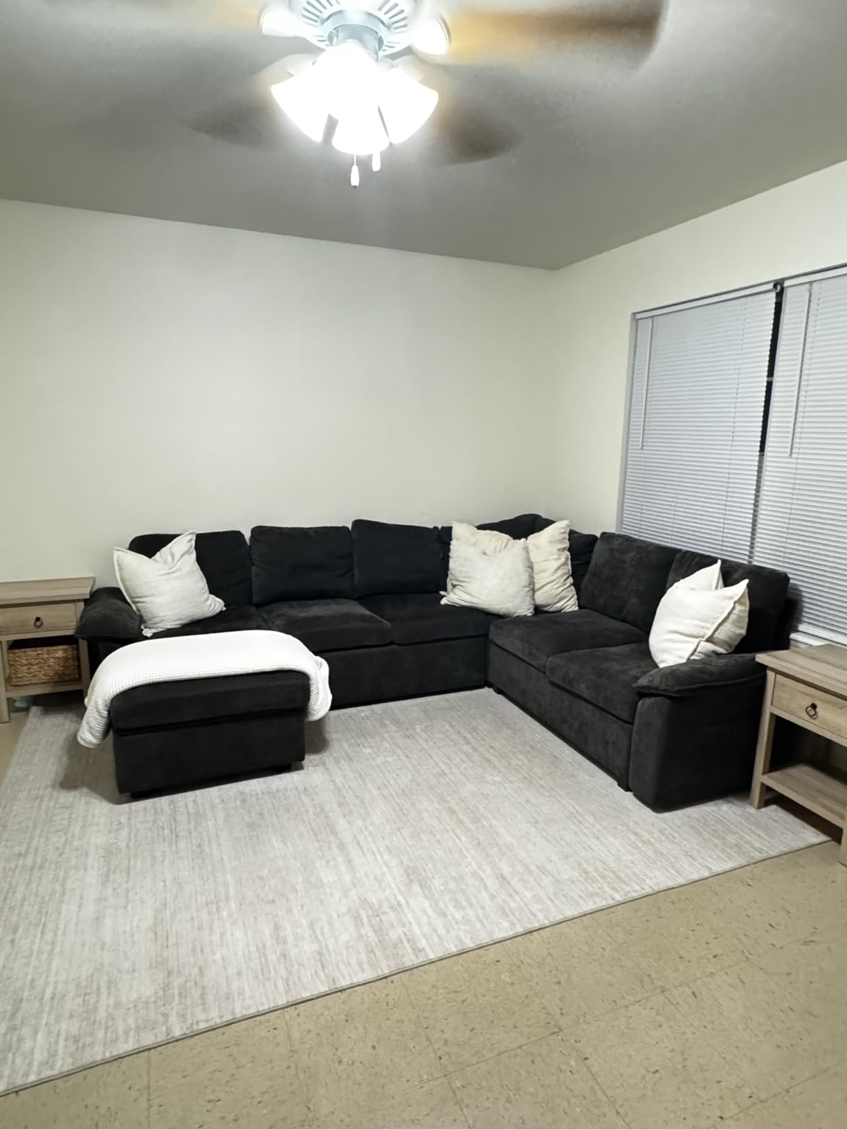 108'' Modular Sectional Sofa with Pull Out Bed, Sleeper Sofa, Dark Gray | U Shaped 7 Seat Sectional Couches for Living Room, Cloud Modular Couch with Storage, Pull Out Couch, Removable Sofa Cover customer photo 1