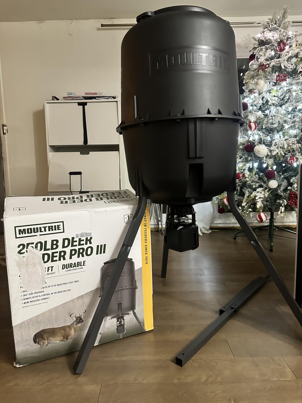 Moultrie 250 Lb Pro Hunter III Tripod Feeder - Bluetooth App Control customer photo 2