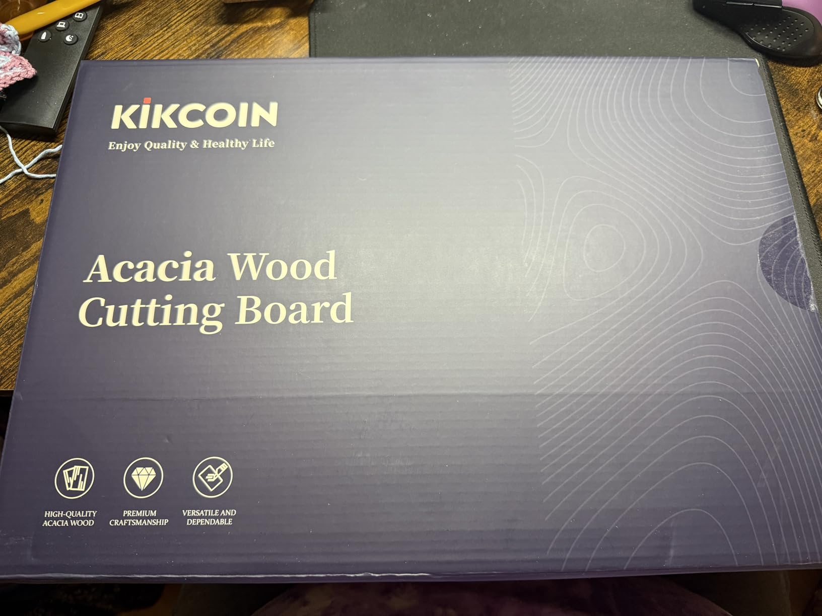 Kikcoin Acacia Wood Cutting Board Set of 3, Wooden Cutting Boards for Kitchen with Deep Juice Grooves, Butcher Block Wooden Chopping Board for Meat, Large Solid Charcuterie Boards Serving Tray customer photo 2