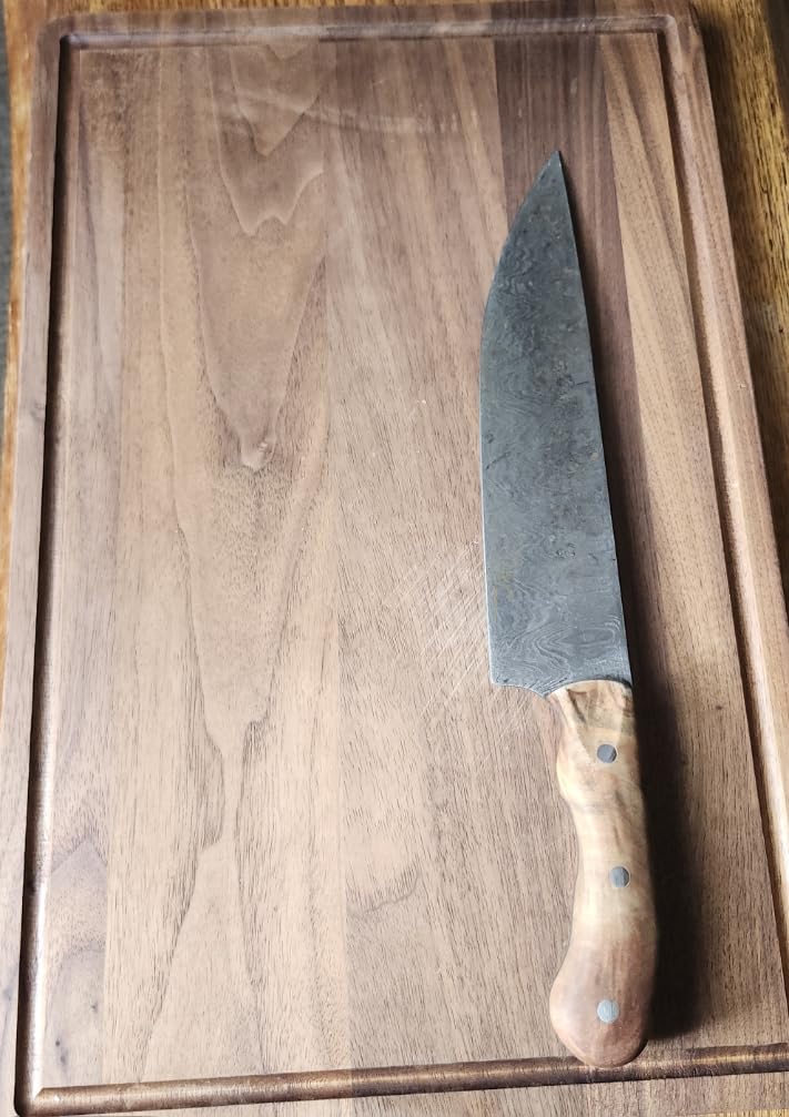 Walnut Wooden Cutting Boards for Kitchen, Solid Wood Cutting Board Set - Charcuterie & Chopping Butcher Block for Meat - Kitchen Gadgets Gift (Walnut 17in*12in) customer photo 1
