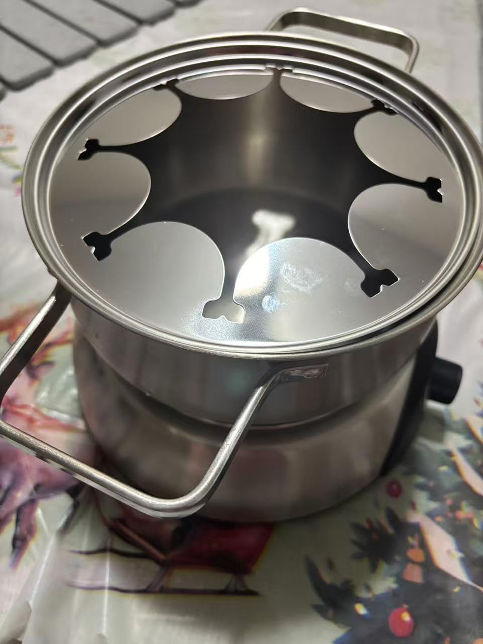 CUSIMAX Electric Fondue Set, 1500W, 1.4 Quart, Stainless Steel | Electric Fondue Pot with Luminous Control Dial, 8 Colour Coded Stainless Steel Forks, For Chocolate, Cheese, Broth, Oil customer photo 2