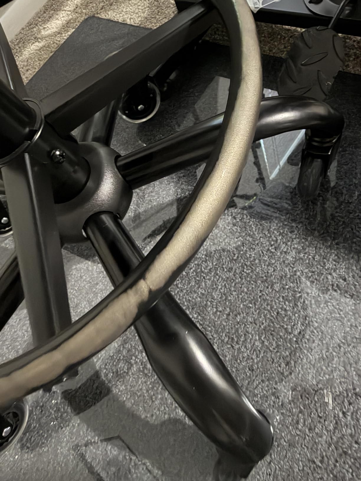 Office Drafting Chair with Footrest, Tall Height Adjustable Stool with Back Support, Heavy Duty Rolling Stool Chair with Wheels for Office Home Kitchen Bar Shop Guitar Studio Vanity, Brown customer photo 2