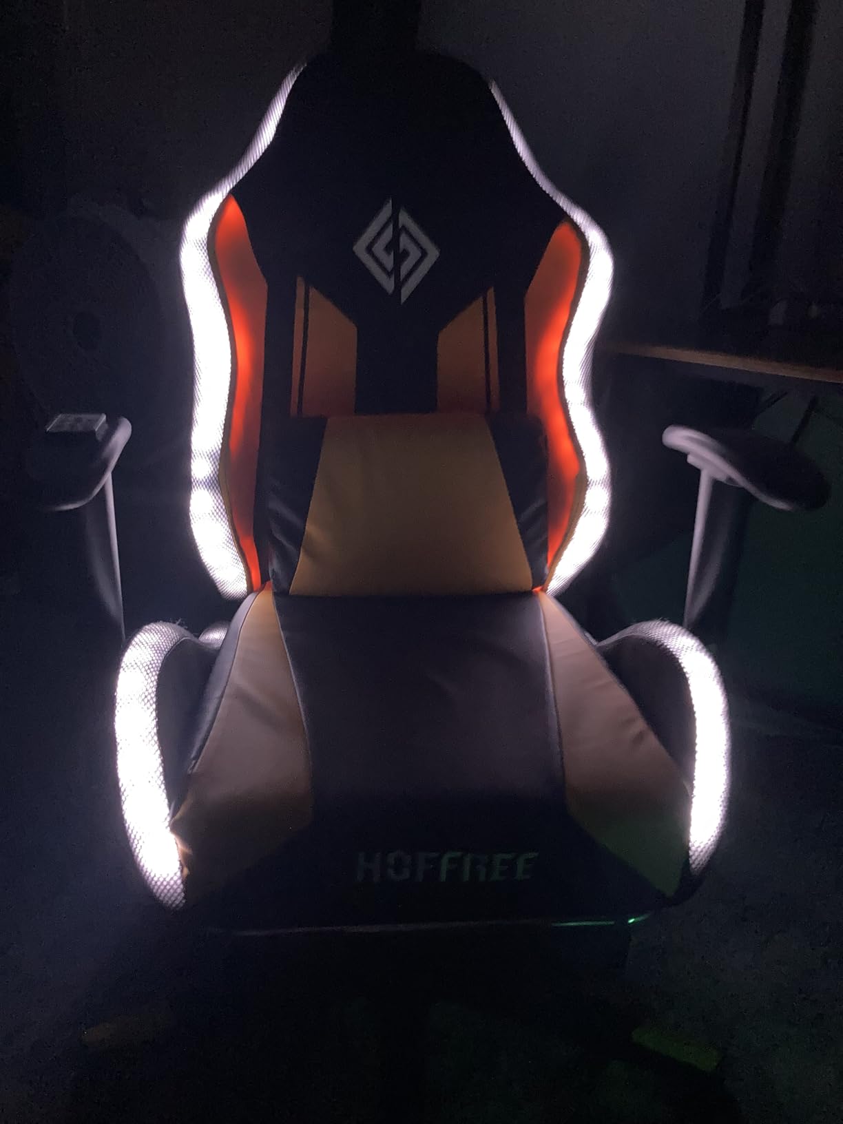 HOFFREE RGB Gaming Chair for Kids LED Computer Chair 155°Recliner-Black | PC Game Chair with Lights Gamer Chair for Boys Teens 8-15 Video Game Chairs with Footrest and Lumbar Support Racing Style customer photo 1