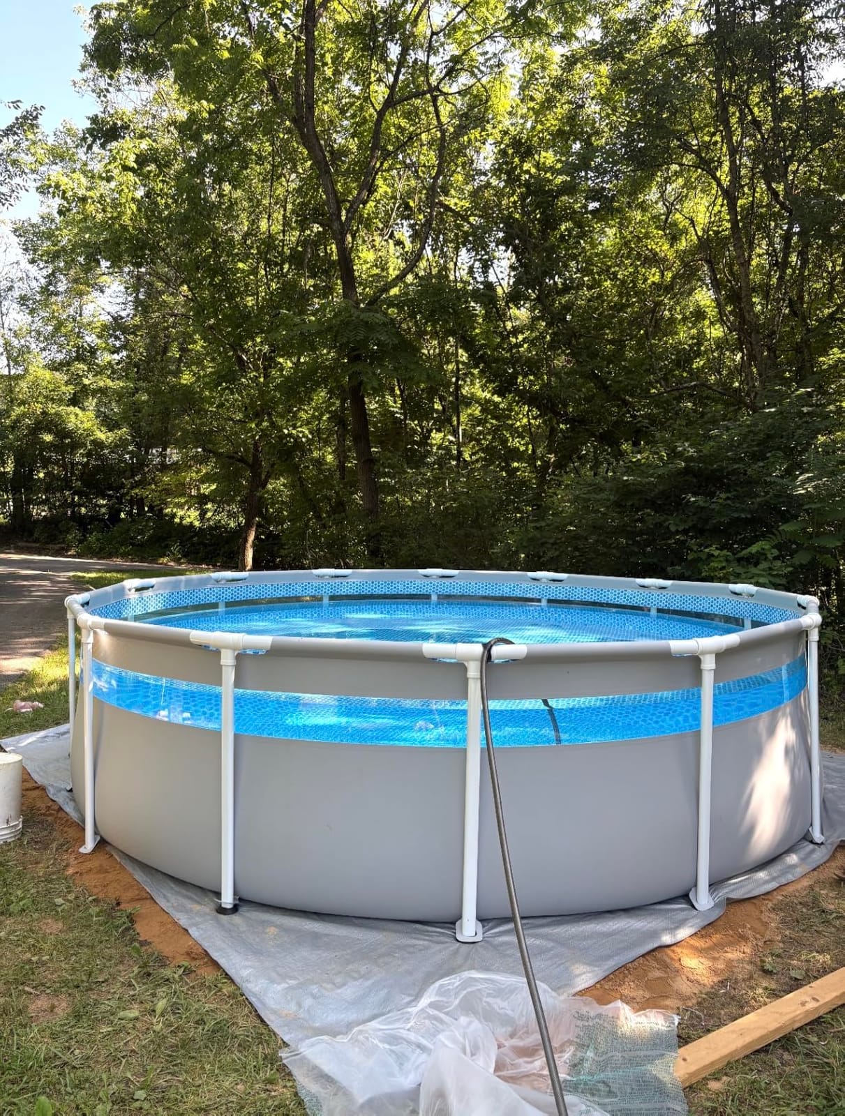 INTEX 26721MZ 14ft x 42in Prism Frame Clearview Premium Above Ground Pool Set: Includes 1000 GPH Krystal Clear Cartridge Filter Pump - 3357 Gallon Capacity - Age Grade 6+ customer photo 1