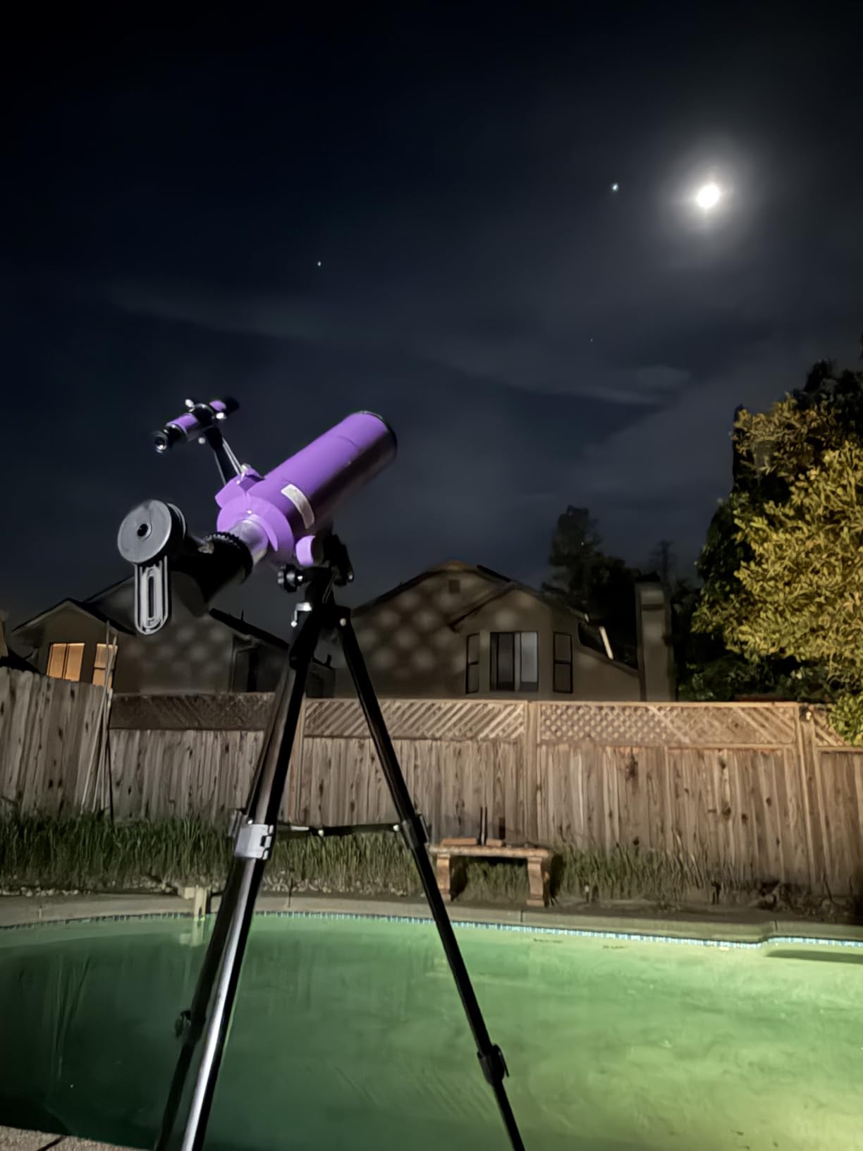 Dianfan Telescope for Kids & Adults, 80mm 500mm Portable Refractor, Purple | High Powered Astronomy Travel Telescope for Beginners, Fully Multi-Coated Optics, Tripod, Phone Adapter, Stickers & Backpack customer photo 2