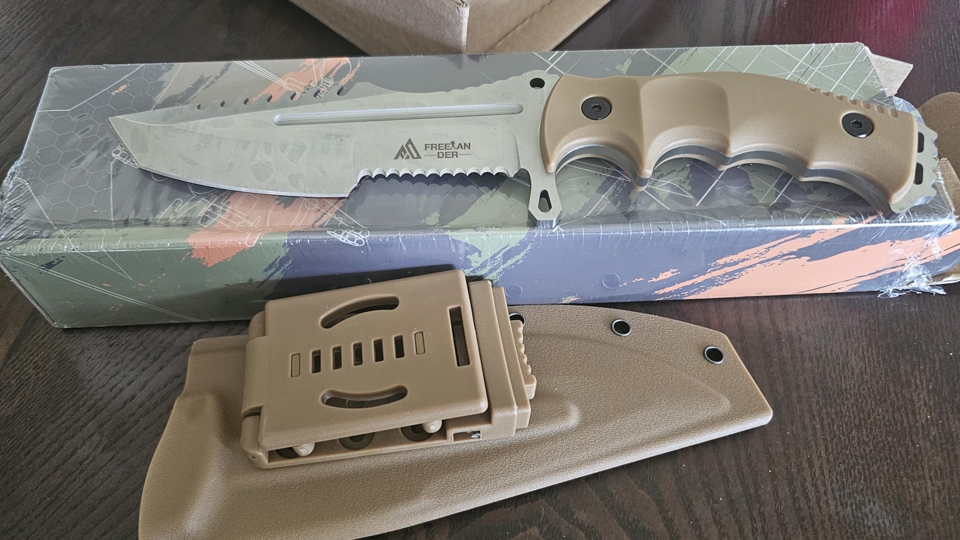 Freelander Fixed Blade Knife D2 Steel, Full Tang Hunting Knife with Sheath | Outdoor Survival Knife, Bushcraft Knife with Ergonomic Handle, Camping Knife for Men customer photo 1