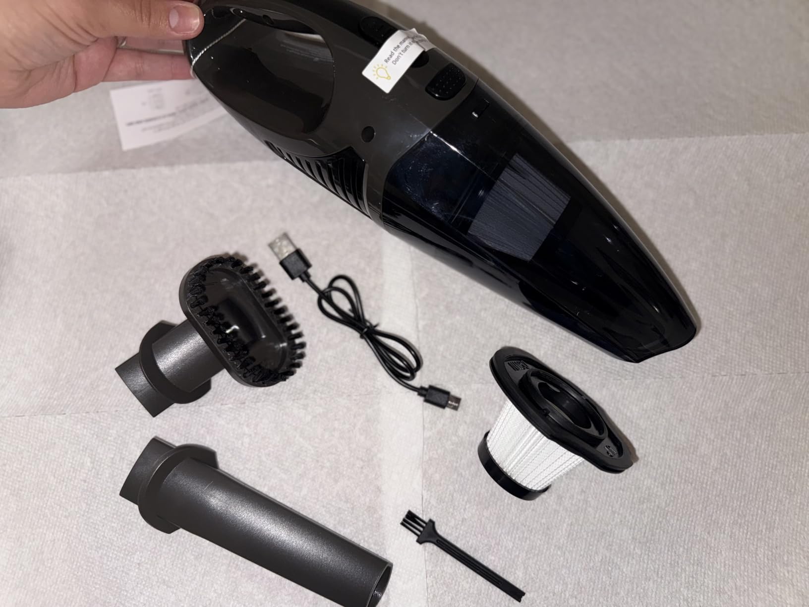 Handheld Vacuum Cordless, Rechargeable Car Vacuum Cleaner with Multiple Attachments, Portable Hand Held Vacuum Suction Power, Mini Vacuum for Car, Home, Pet Hair, Office, Desk, Keyboards customer photo 1