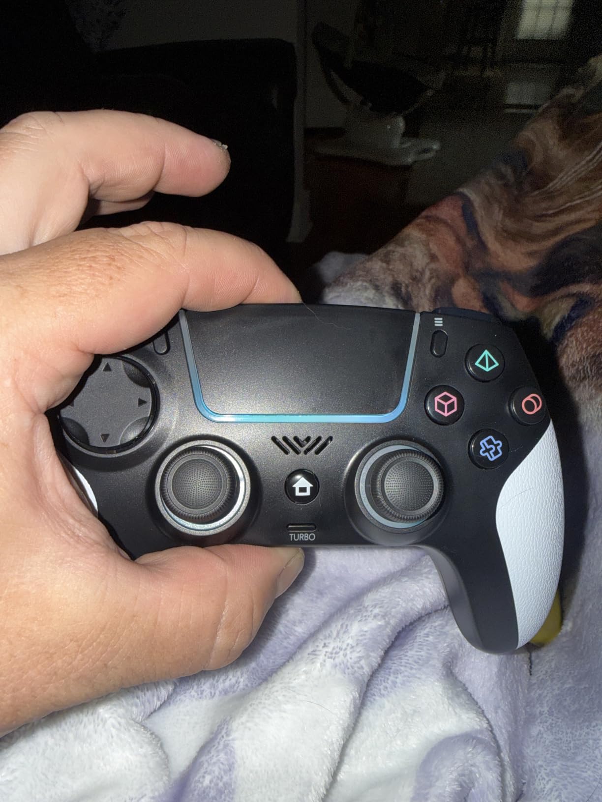 Wireless Controller for PS5 with RGB LED, TURBO, Dual Vibration, 6 Axis Gyro Sensor, Touchpad - Compatible with PlayStation 5/PC/Mac customer photo 2
