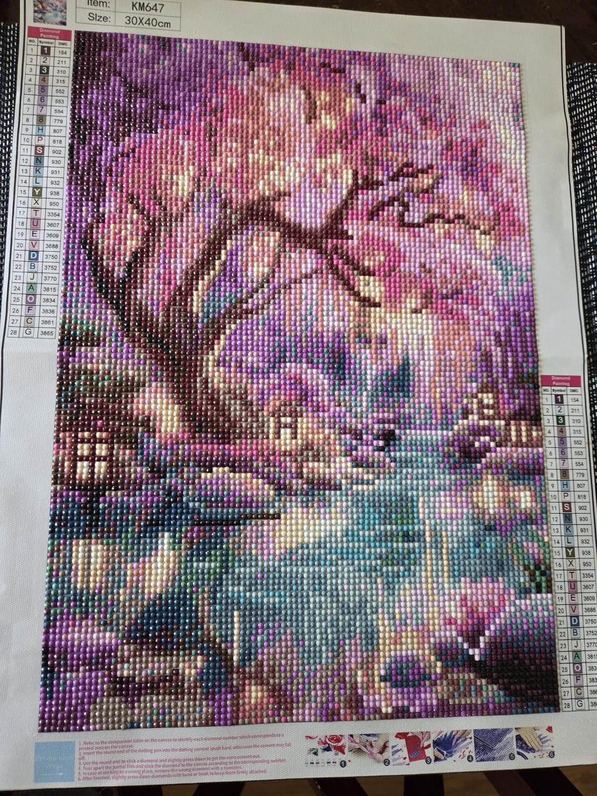 Diamond Paintings Kits for Beginners,Full Round Drill Diamond Arts Kits for Adults,Glowing Dream Forest Paint by Diamond,5D DIY Diamond Painting Dot Gem Art, for Home Wall Decor 11.8x15.8 Inches customer photo 1