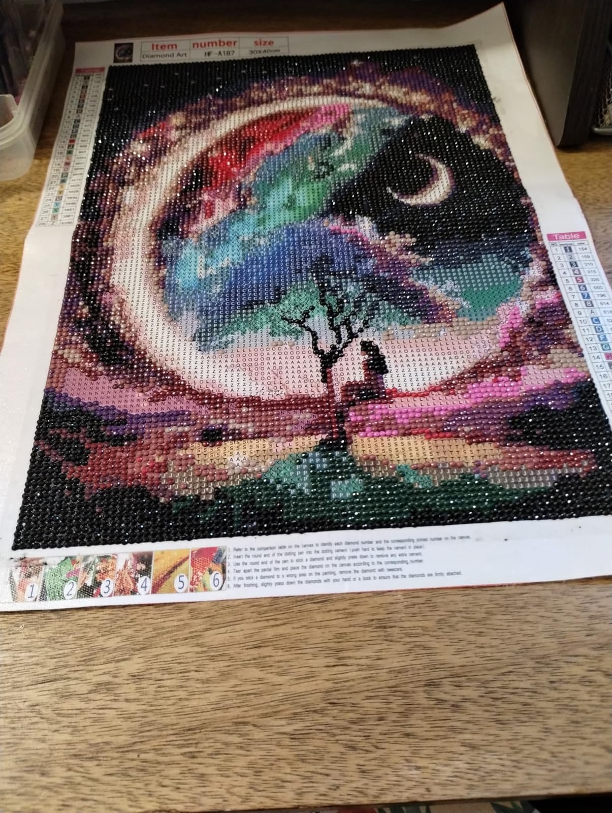 Diamond Paintings Kits for Beginners,Full Round Drill Diamond Arts Kits for Adults,Glowing Dream Forest Paint by Diamond,5D DIY Diamond Painting Dot Gem Art, for Home Wall Decor 11.8x15.8 Inches customer photo 2