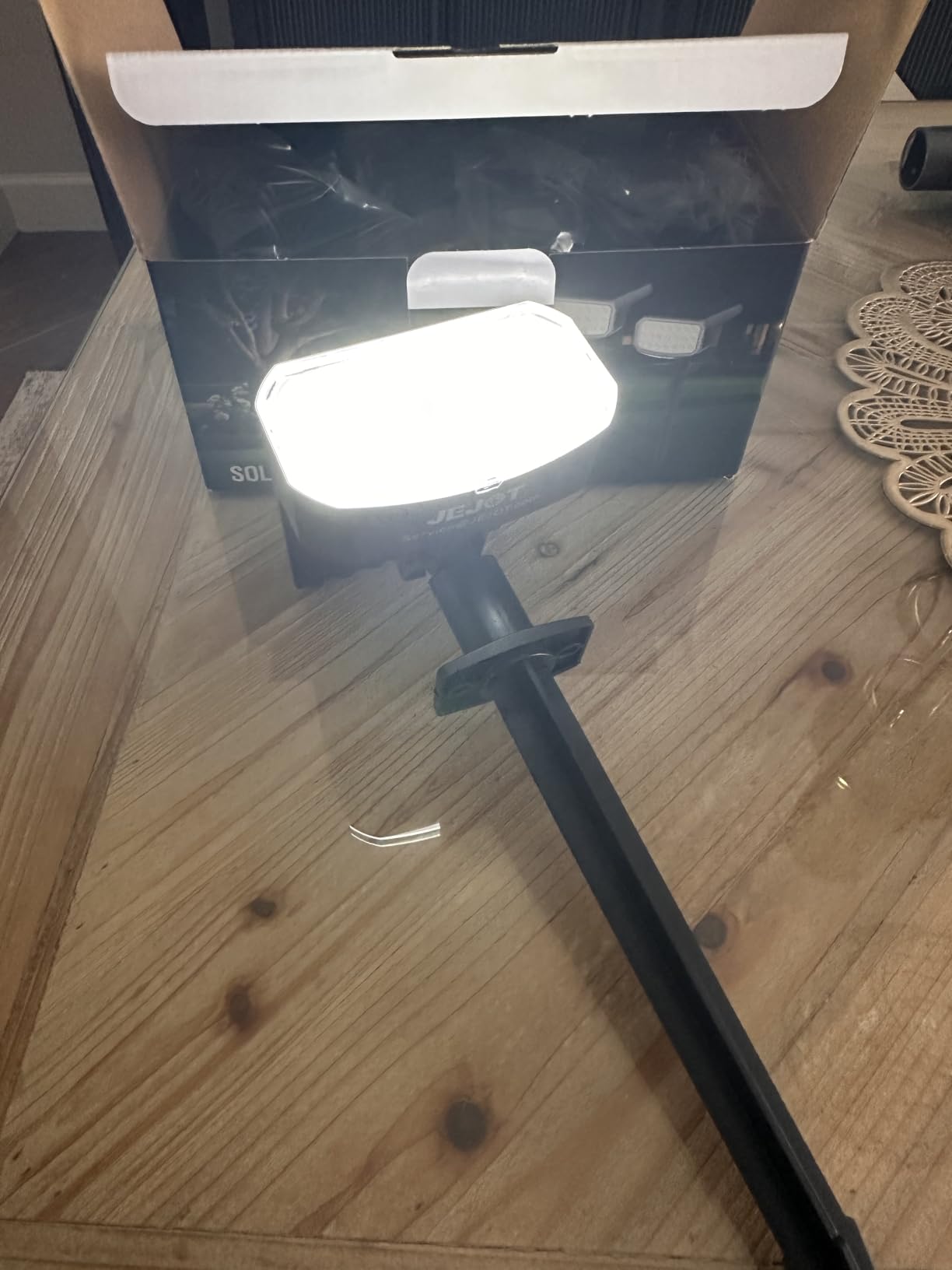 JEJOT Solar Spotlights Outdoor Waterproof with Focus Beam, 6 Pack | Solar Spot Lights, 2 Lighting Modes, Solar Lights for Yard Garden Lawn Landscape Pathway, Cool White customer photo 2