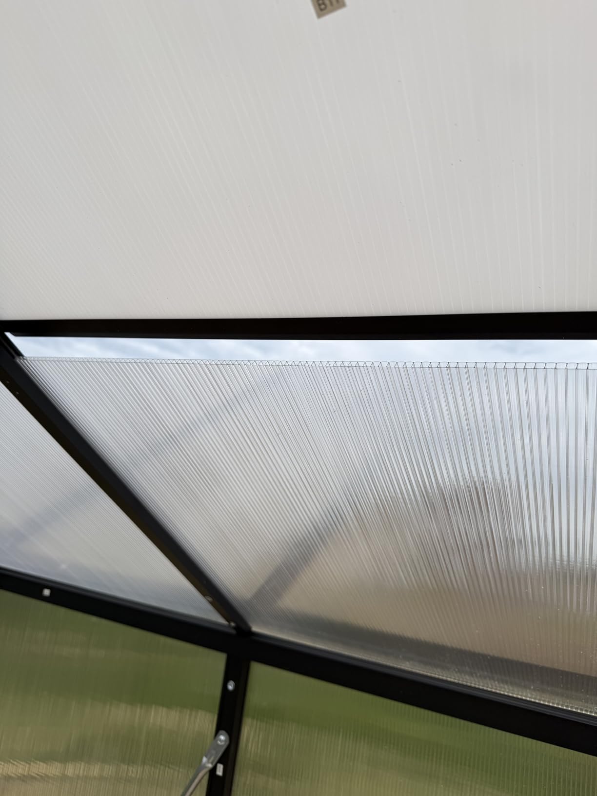 AMERLIFE 12 x 10 x 8-Ft Hybrid Polycarbonate Greenhouse | Quick-Connect Aluminum Frame, Dual Roof Vents, Double Doors, Gutters, Walk-In Design, Black customer photo 1