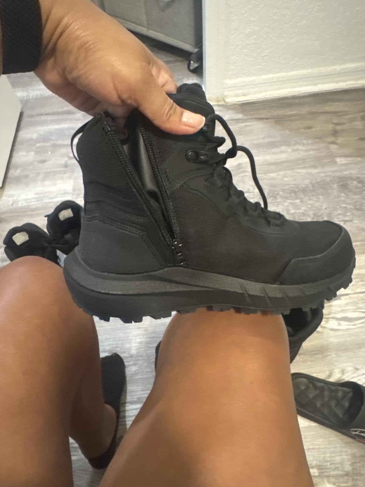 Men's Composite Toe Work Boots Slip Resistant | ASTM F2413-24 Safety Work Boots with Zipper Lightweight Comfort for all-day work for Warehouse Construction, Terrascope-nano customer photo 1