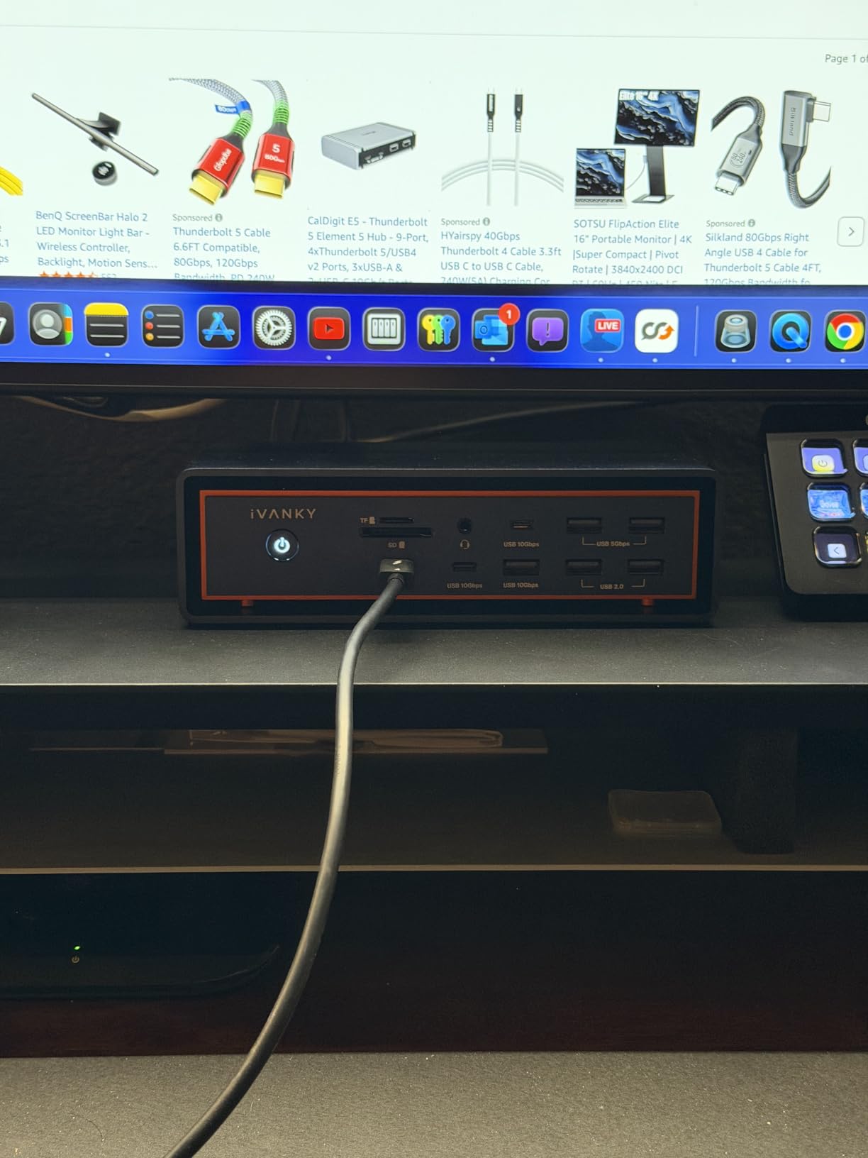 iVANKY FusionDock Max 2 Upgraded 23-in-1 Intel Certified Thunderbolt 5 Dock | Triple 6K@60Hz, 3*TB5 Downstream, 120Gbps, Only for Mac M1-M5 Pro/Max, 6*10Gbps, 140W PD, 2.5GbE (Incompatible with Windows) customer photo 1