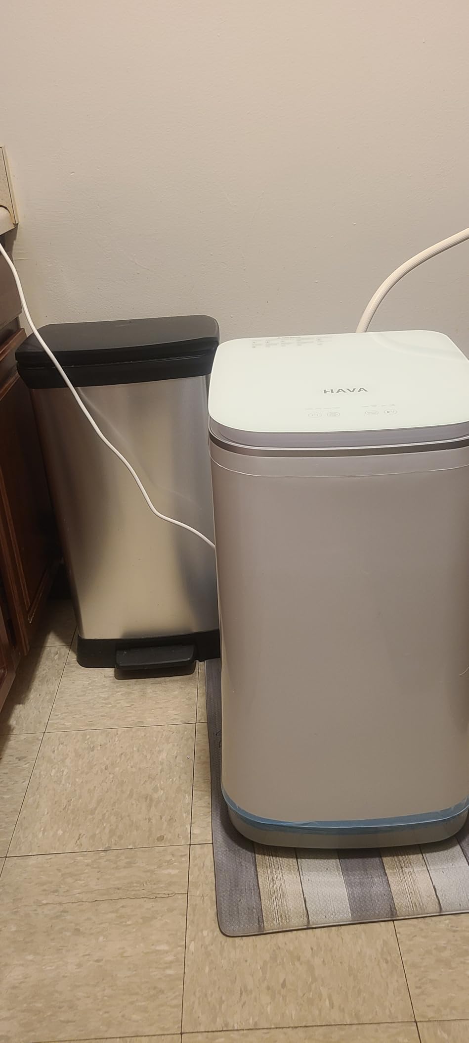HAVA Portable Washing Machine 0.8 Cu. Ft. Capacity Mini Washer & Spin Dryer | 104 °F & 140 °F Hot Wash Options, Upward Drainage, 8 Automatic Wash Programs, Space Saving for Apartments, Dorms and RVs customer photo 2