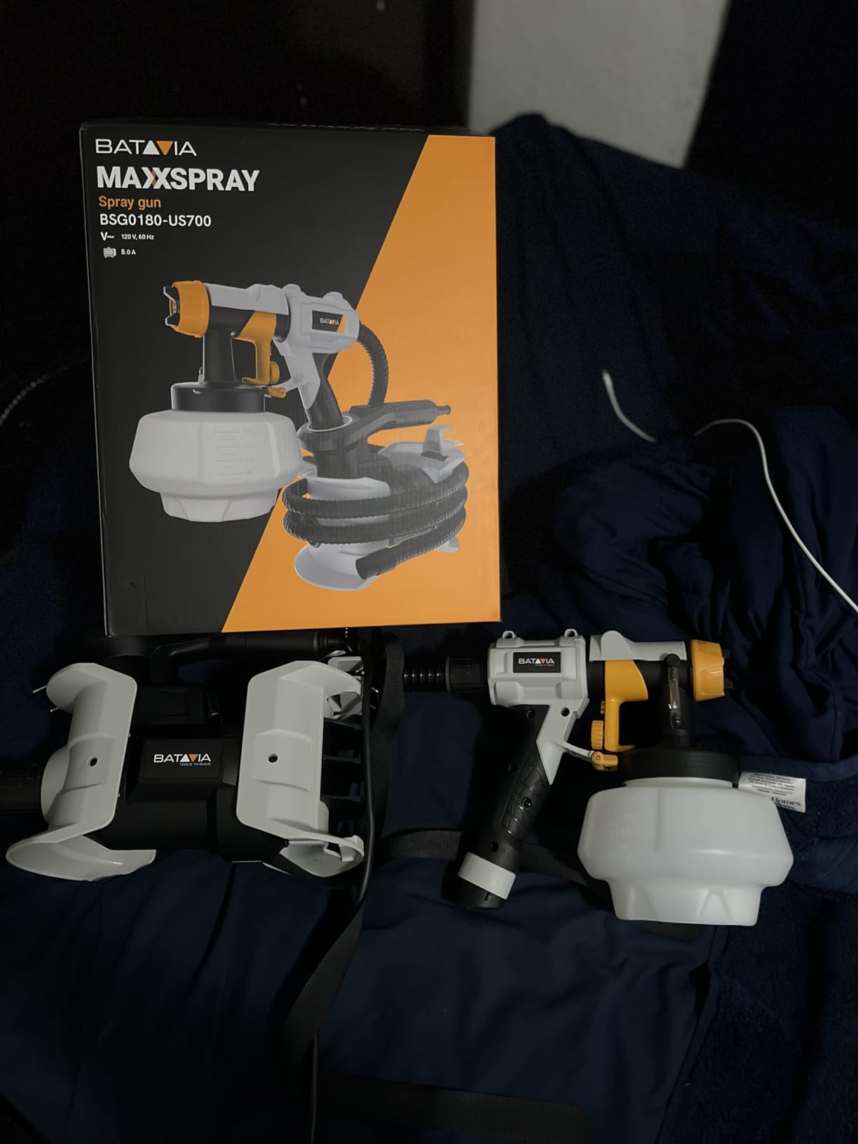 Paint Sprayer - BATAVIA 700W HVLP High Power Spray Paint Gun with 6FT Air Hose, 4 Nozzles & 3 Patterns, Paint Gun for House Painting, Furniture, Cabinets, Fence, Home Improvement customer photo 1