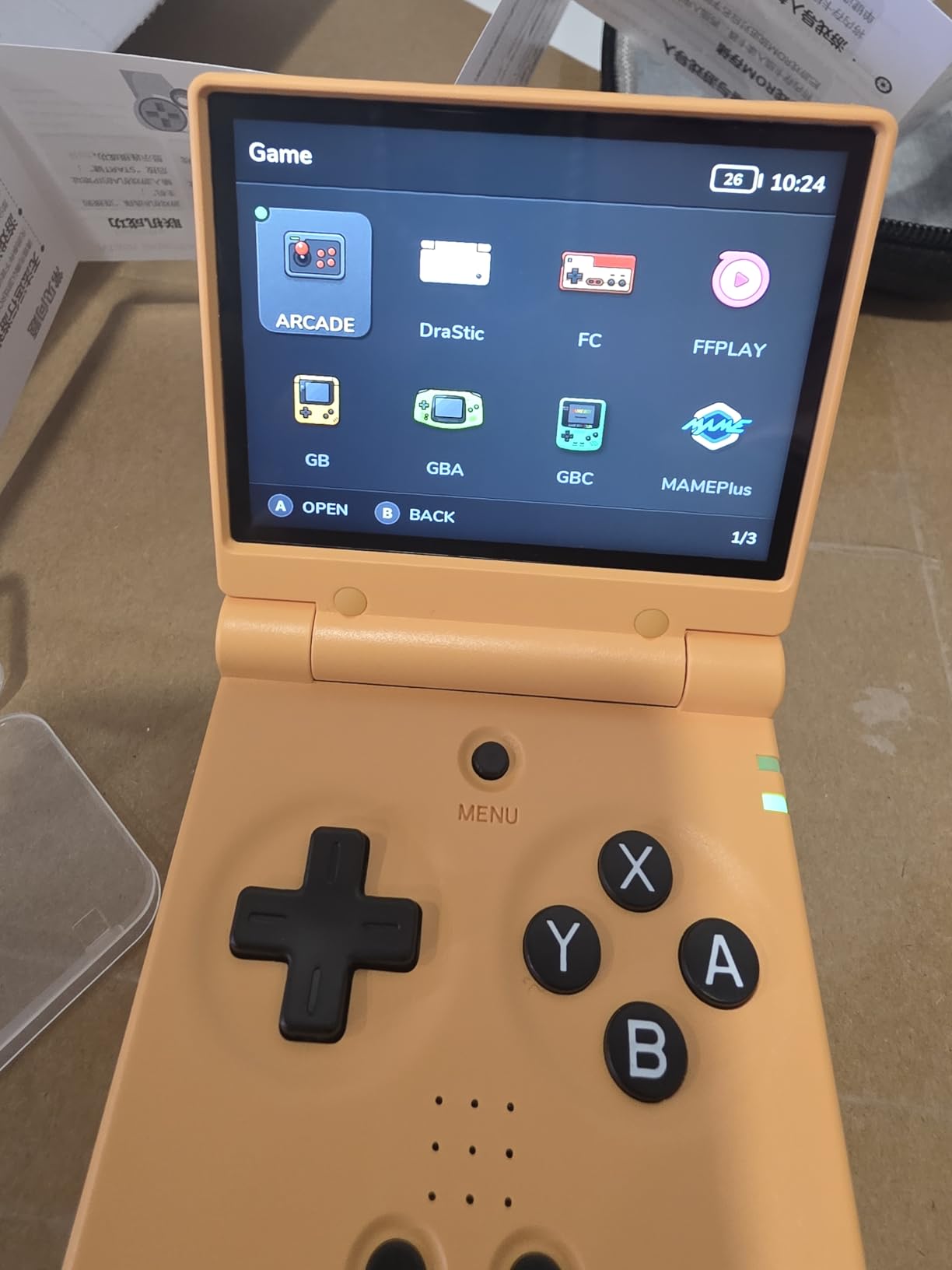 Miyoo Mini Flip Retro Handheld Game Console, 2.8 Inch 750*560 IPS Screen, Portable Linux Emulator Handheld, Gift for Men & Women customer photo 1