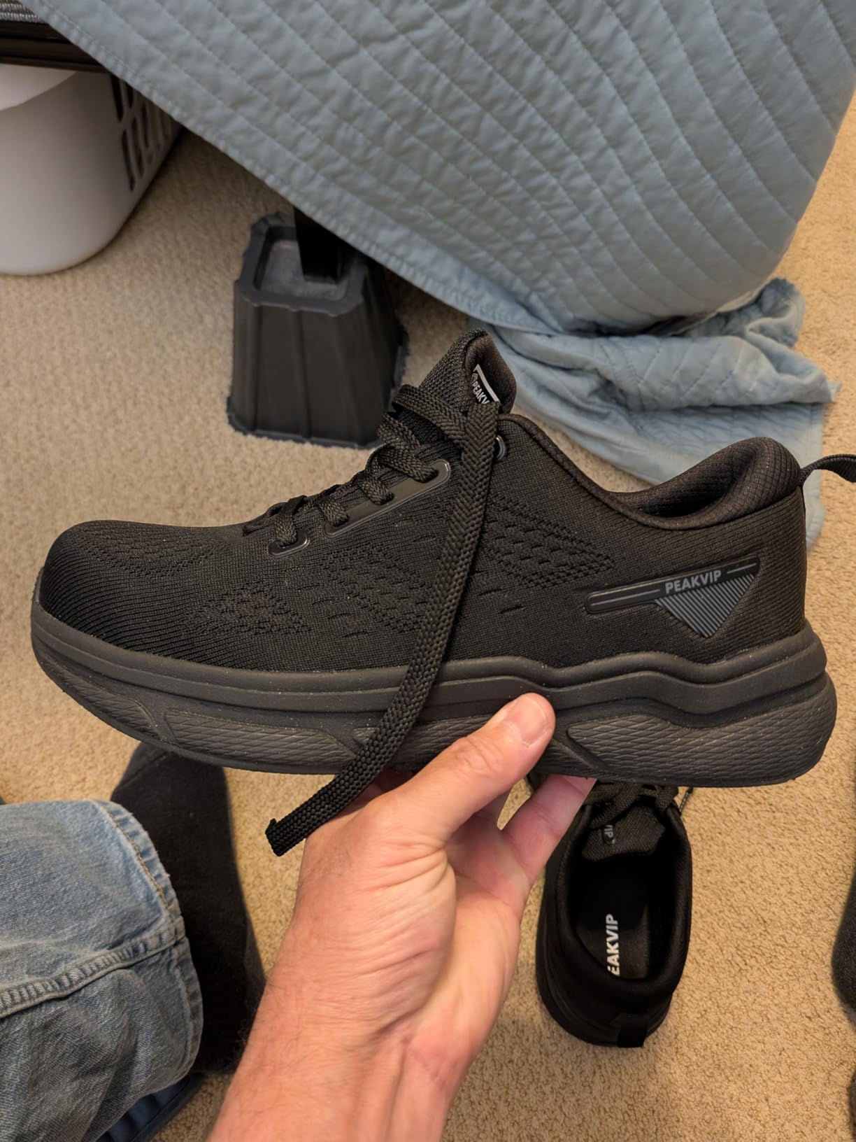 Wide Steel Toe Shoes for Men Orthopedic Safety Shoes with Arch Support, Comfortable Cushioned Work Shoes Non Slip Walking Sneakers customer photo 1