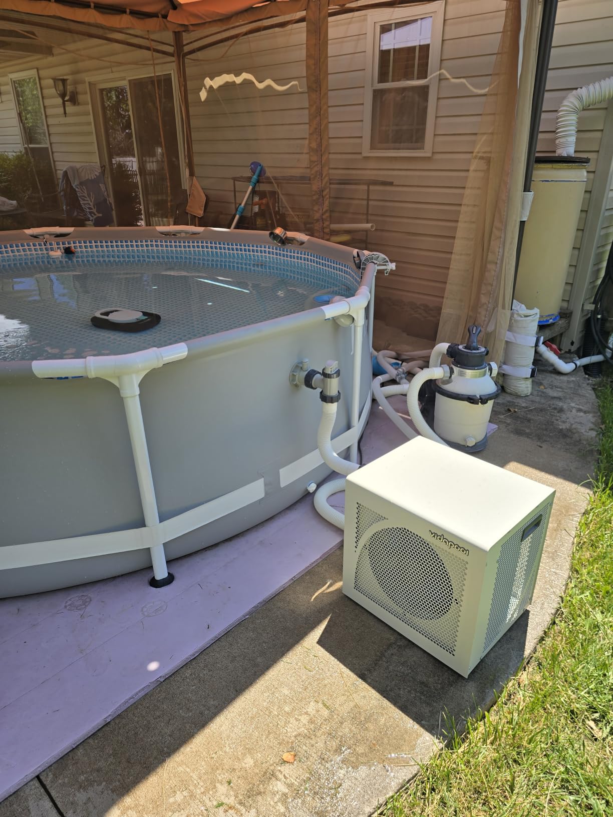 75,000 BTU Inverter Swimming Pool Heat Pump for Above Ground and Inground Pool, Smart WiFi Control Electric Pool Heater customer photo 1