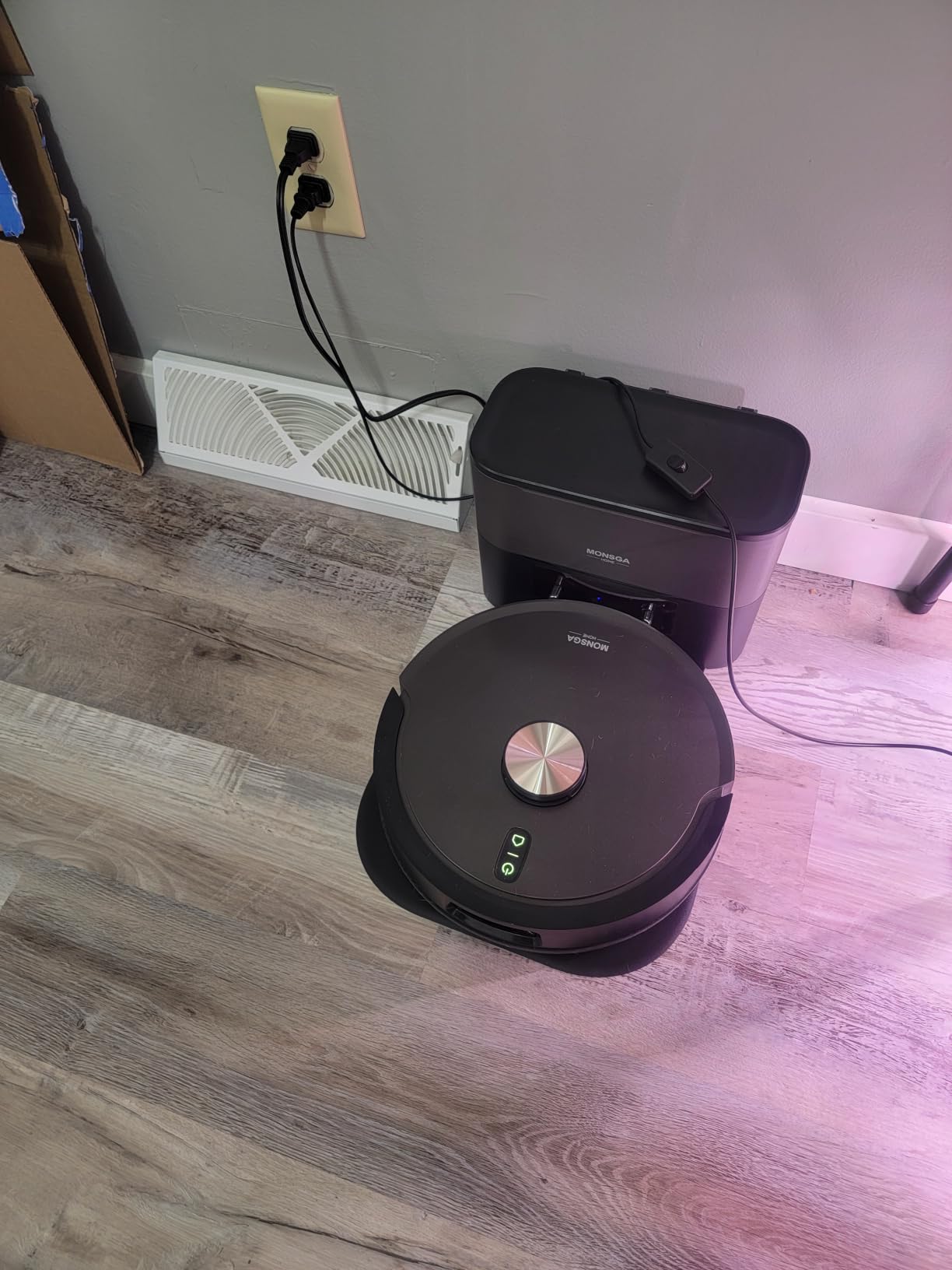 MONSGA Robot Vacuum and Mop, 90 Days Self-Emptying with 8000Pa Suction | Dual Anti-Tangle for Pet Hair, Carpet and Hard Floor, LiDAR Navigation, Smart Mapping, 160Mins Runtime, APP & Voice Control customer photo 2