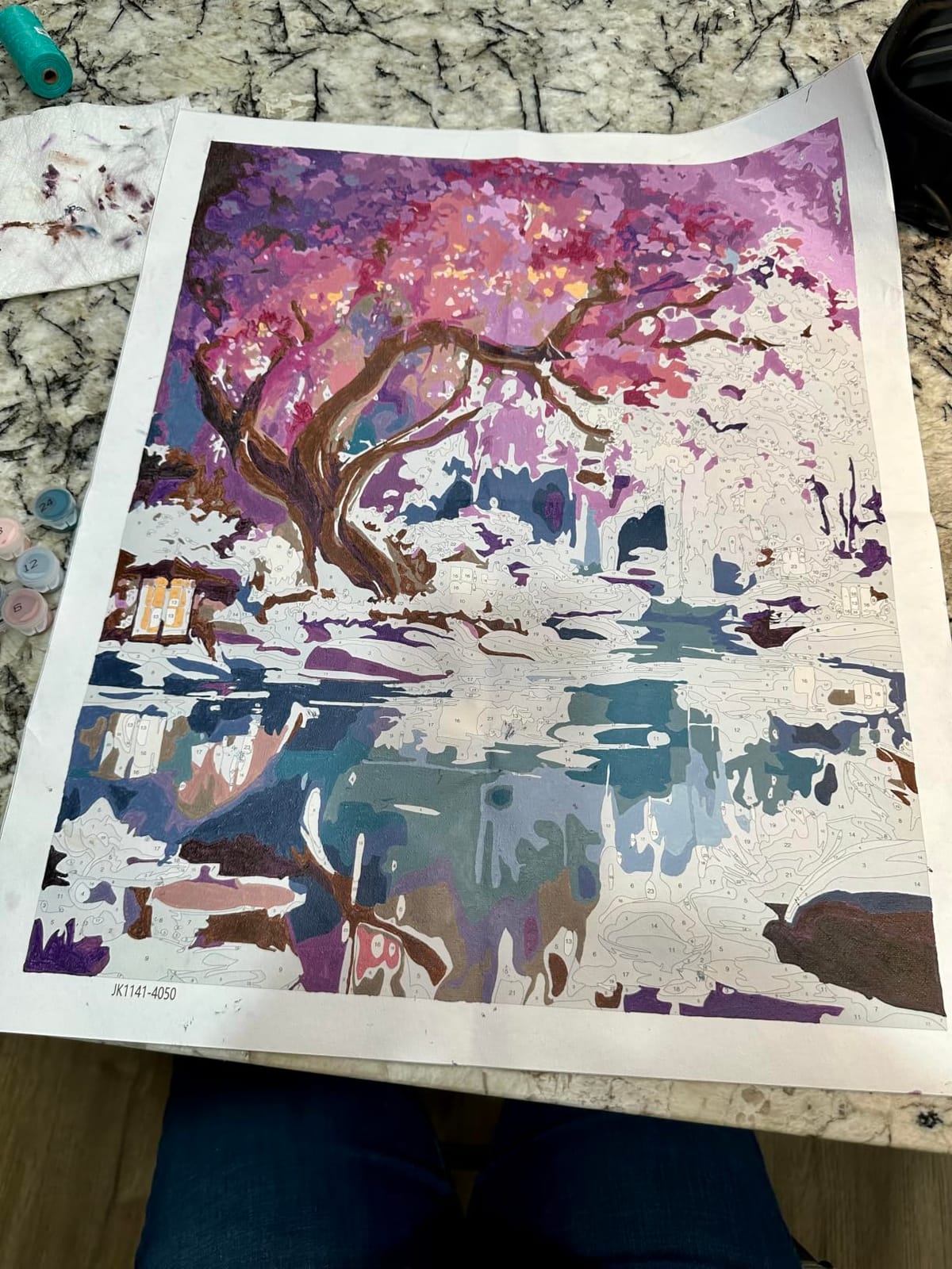 Dream Tree Paint by Numbers Kits for Adults,Paint by Number Adult 16x20inch | Include All Drawing Tools,The Numbers are Clear and Easy to Read,Tree Paint by Numbers for Adults Wall Decor and Gifts customer photo 2