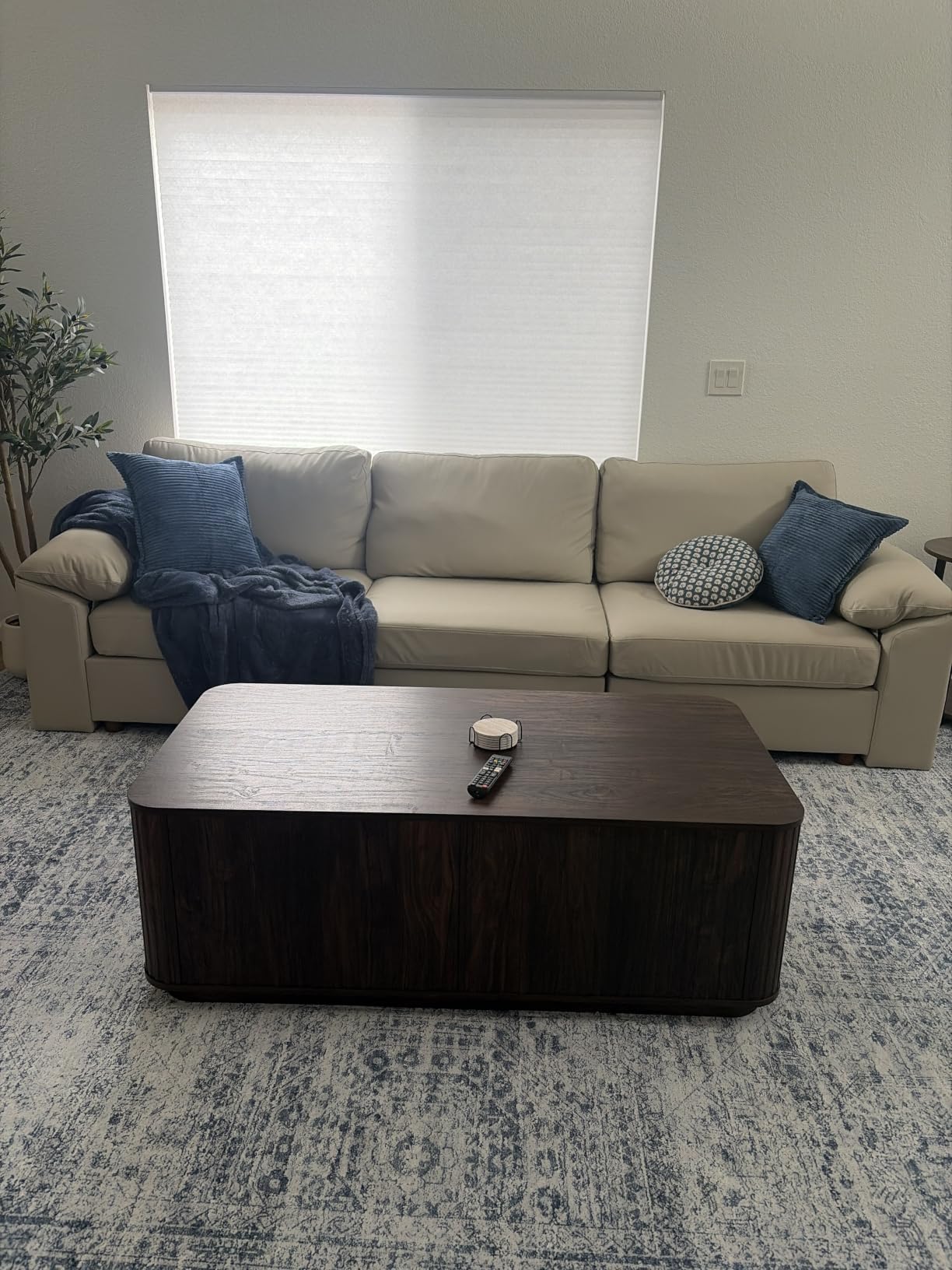 EASE MOOSE Modular Sectional Sofa, U Shaped Scratch Resistant Couch, Beige | Pet-Friendly Faux Leather, Large Deep Seat, Easy to Clean, Solid Wood Frame, Easy Assembly, Scratch Resistant customer photo 2