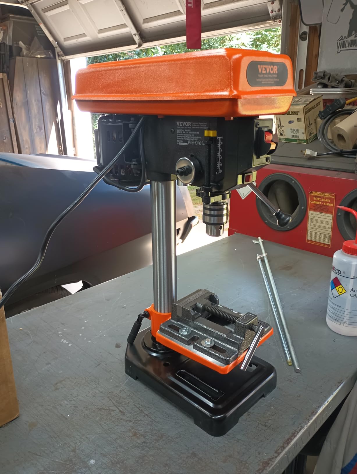 VEVOR 12-Inch Benchtop Drill Press, 6.2 Amp, 1 HP Bench Drill Press, 530 to 3140 RPM Variable Speed, Tilting Worktable, with Laser and LED Work Light customer photo 2