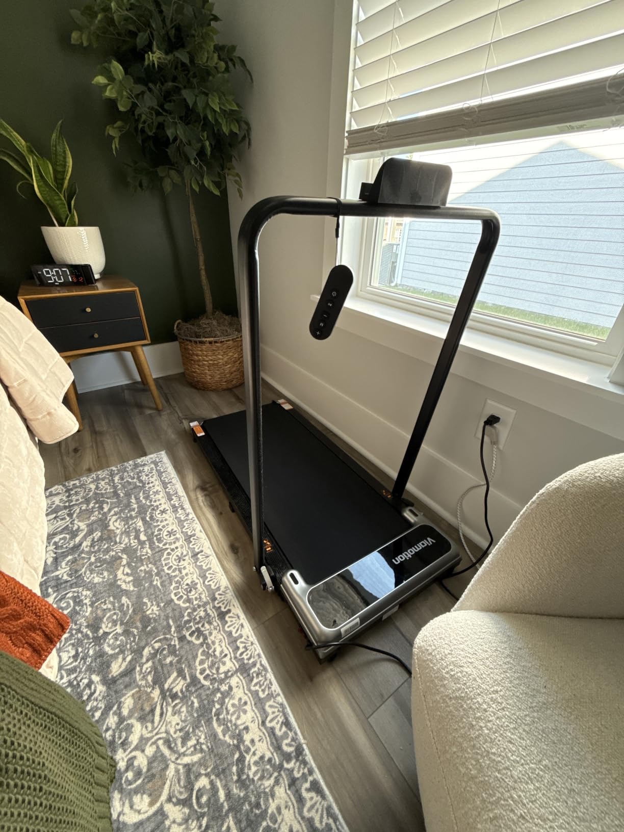 Walking Pad Treadmill for Home, Walking Pad with Incline and Handle Bar | Sturdy Foldable Handles Walking Pad with LED Display, Portable Quiet Under Desk Treadmills for small space at home office customer photo 1