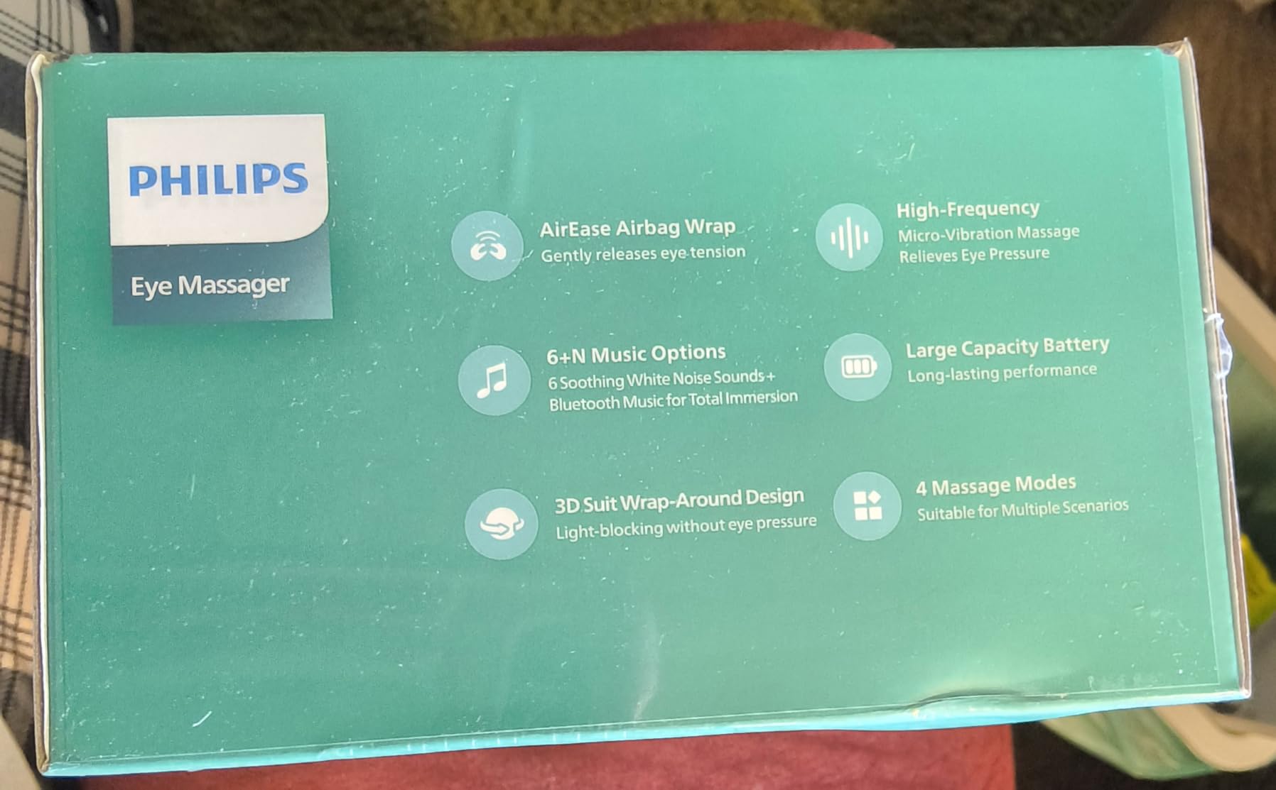 PHILIPS Eye Massager with Heat and Cooling for Daily Eye Comfort&Relaxation | Soothing Sensation, Dual Airbag Vibration, 180° Foldable Design, Bluetooth Music, 4 Modes, Ideals Sleep Gift for Men & Women customer photo 1