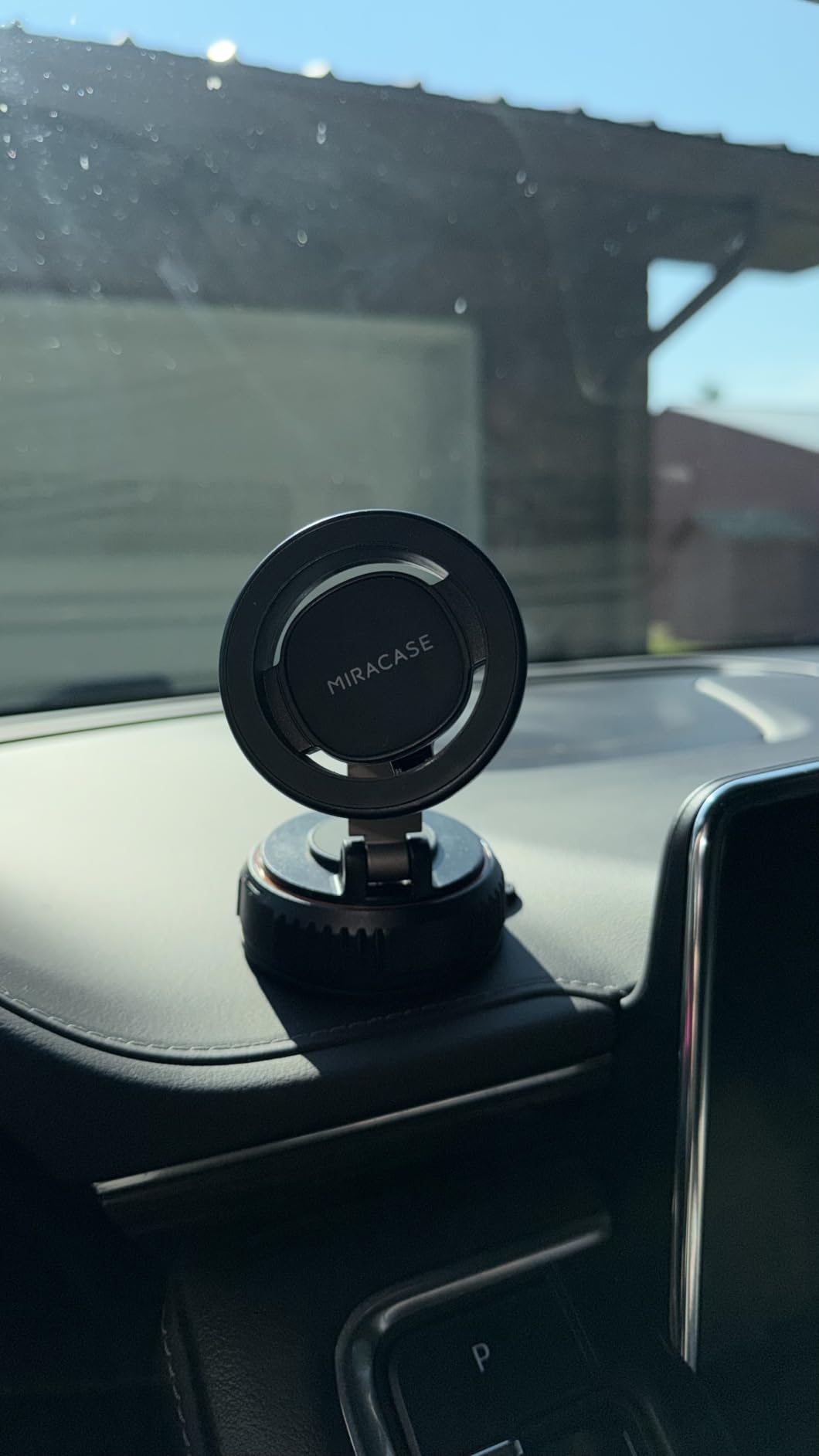 Miracase for MagSafe Car Mount [3600gf Strong Magnet & 89+LBS Suction Base] Vacuum Magnetic Phone Holders for Your Car, 360° Adjustable Dashboard & Windshield Mount with Dash Accents for All Smartphones customer photo 2