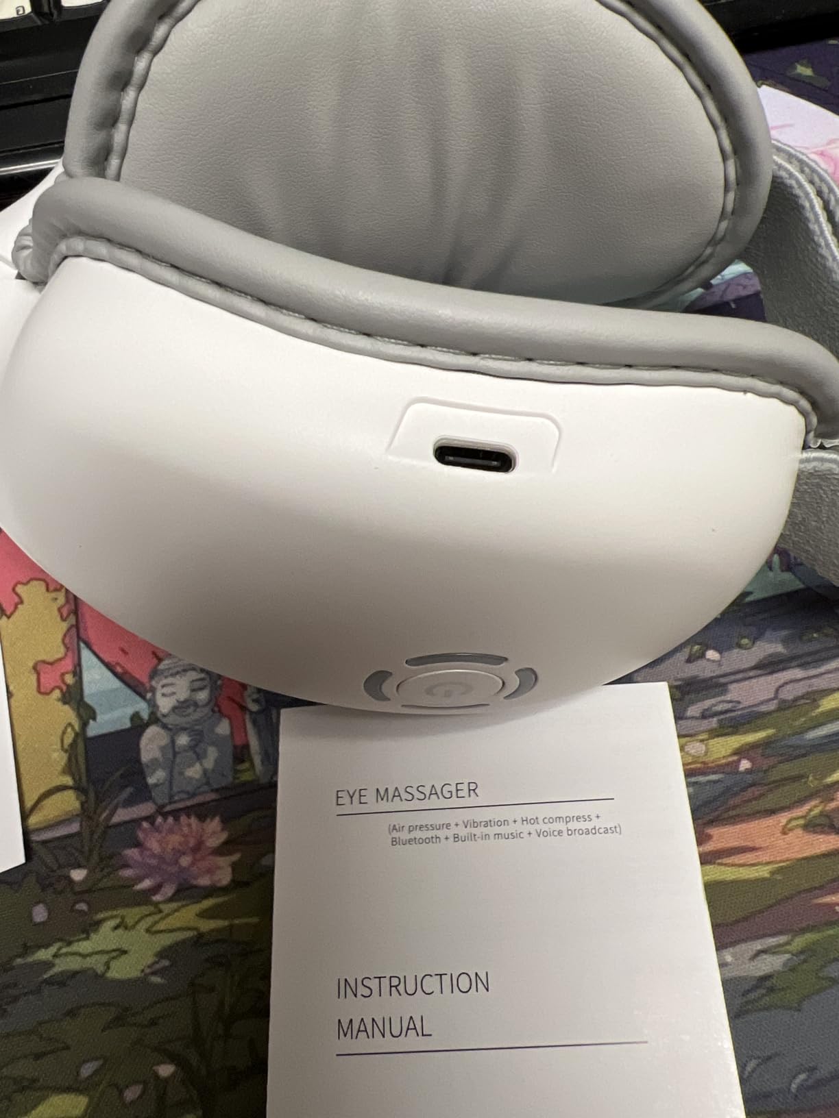 STRIDEFLOW Eye Massager with Heat, Migraine Mask & Headache Relief, FSA Eligible/HSA Eligible, Dry Eye Relief, GENTLE Warmth & LIGHT Compression, Cooling Gel Eye Mask, Foldable Rechargeable customer photo 2