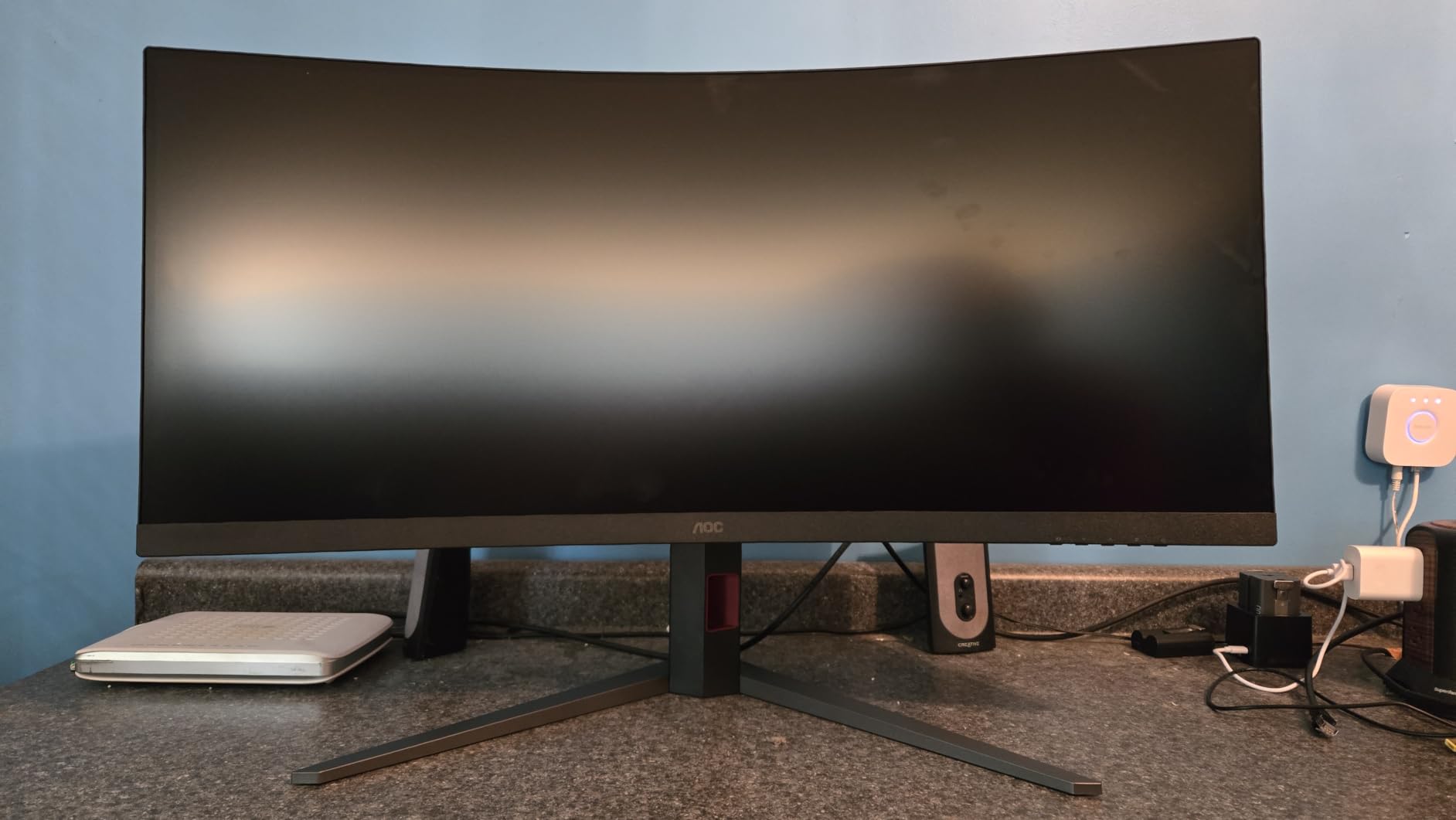 AOC CU34G4H 34 inch Curved Ultrawide Gaming Monitor, WQHD 3440x1440, 200Hz DisplayPort / 100Hz HDMI, 0.3ms MPRT, 1500R VA Panel, Adaptive-Sync, HDR Ready, DisplayPort 1.4, HDMI 2.0 customer photo 2