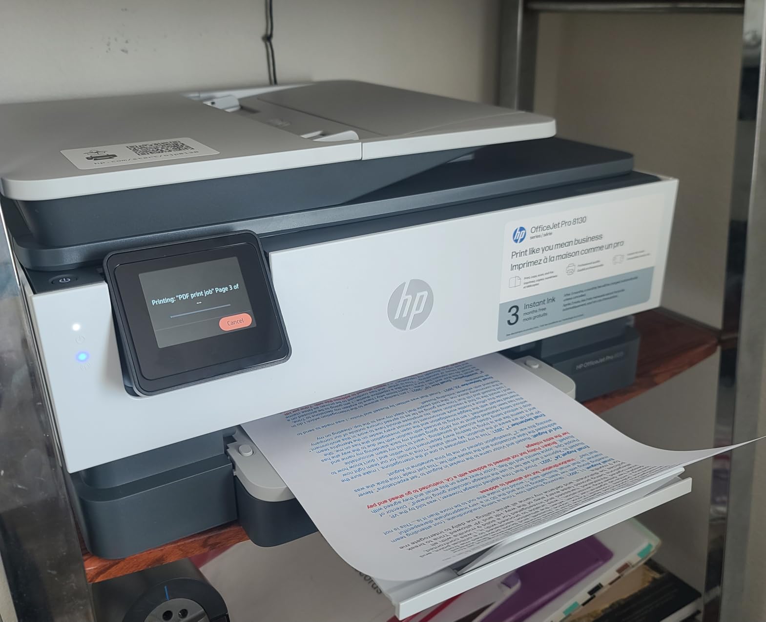 HP OfficeJet Pro 8135 Wireless All-in-One Color Inkjet Printer, Print, Scan, Copy, Fax, ADF, Duplex Printing, AI-Capable (C2VK1A) customer photo 2