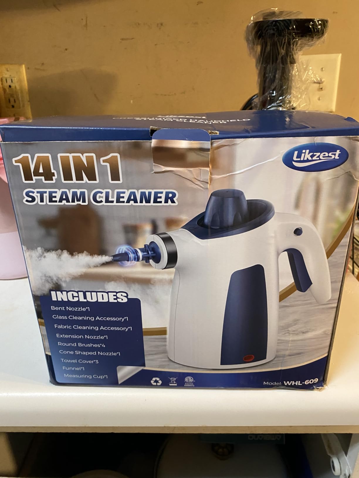 Handheld Steam Cleaner, 230°F Pressurized Steamer with No Water Spitting & Continuous Steam, 350ML Chemical-Free Deep Cleaning for Grease & Grime, 14 Accessories for Grout, Bathroom, Kitchen & Car customer photo 1