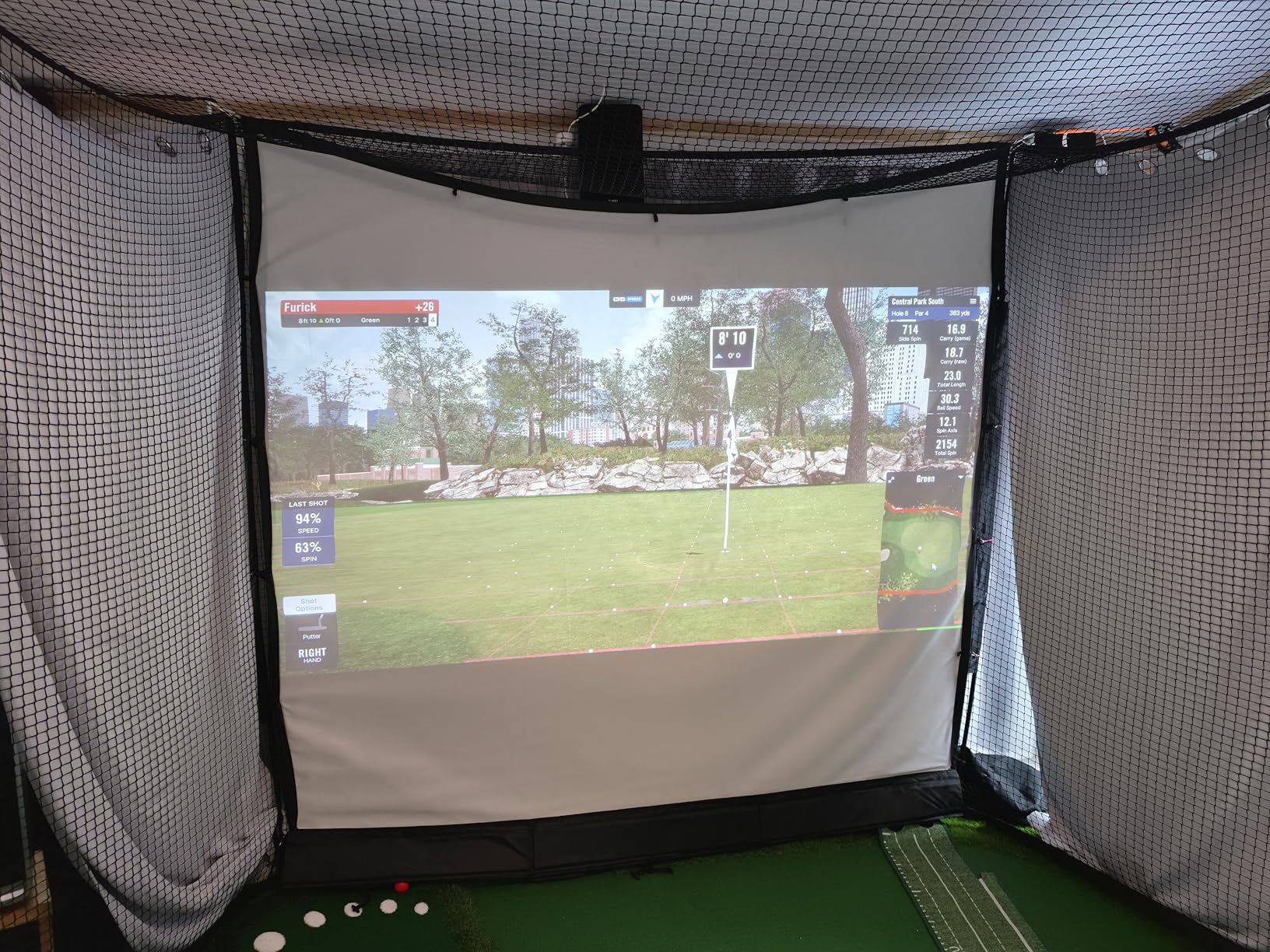 Golf Simulator Enclosure with Impact Screen, Net and Target - Easy Setup | Universal Simulator Fit | High-Impact Screen | 270 Degree Ball Protection | Tool-Free Setup Outdoor/Indoor Use customer photo 1