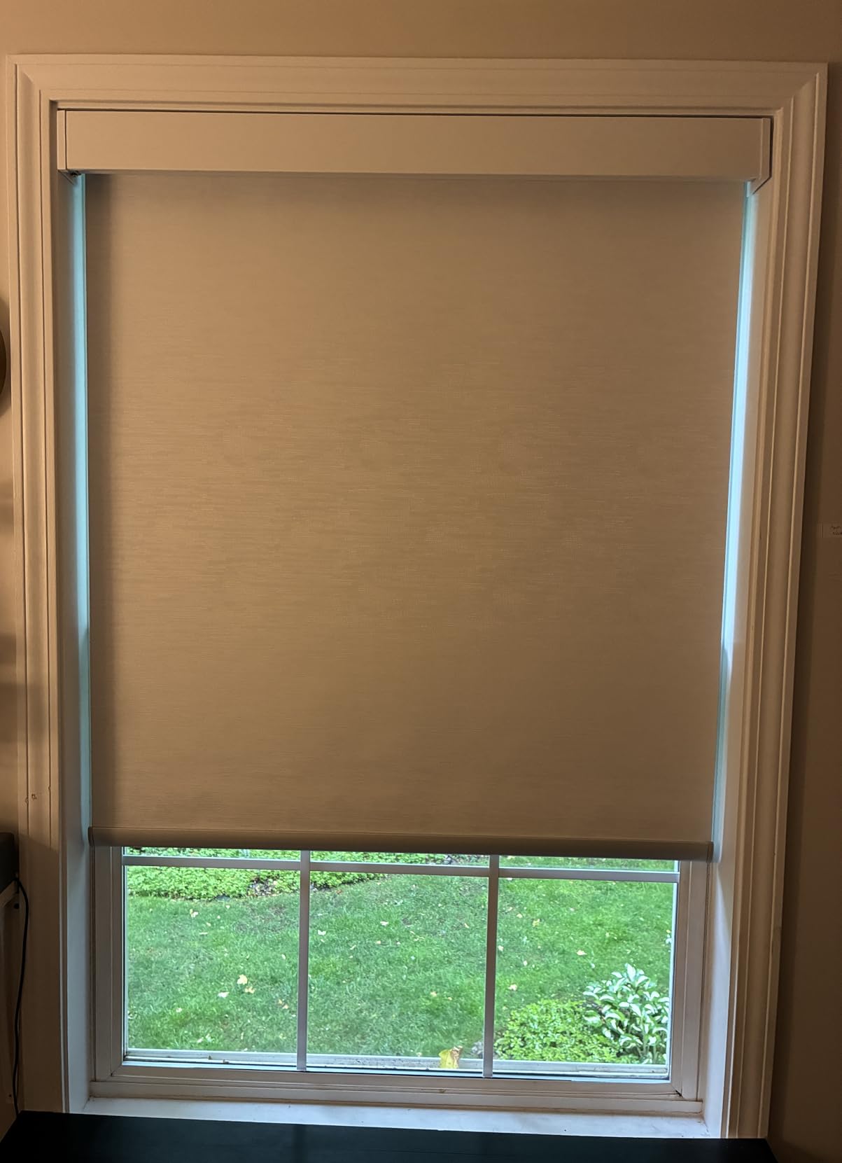 Motorized Blinds with Remote, 100% Blackout Motorized Roller Shades | Compatible with Apple HomeKit Alexa Google Home-Voice and app Control, Smart Blinds Custom Size(Linen Stone-01) customer photo 2