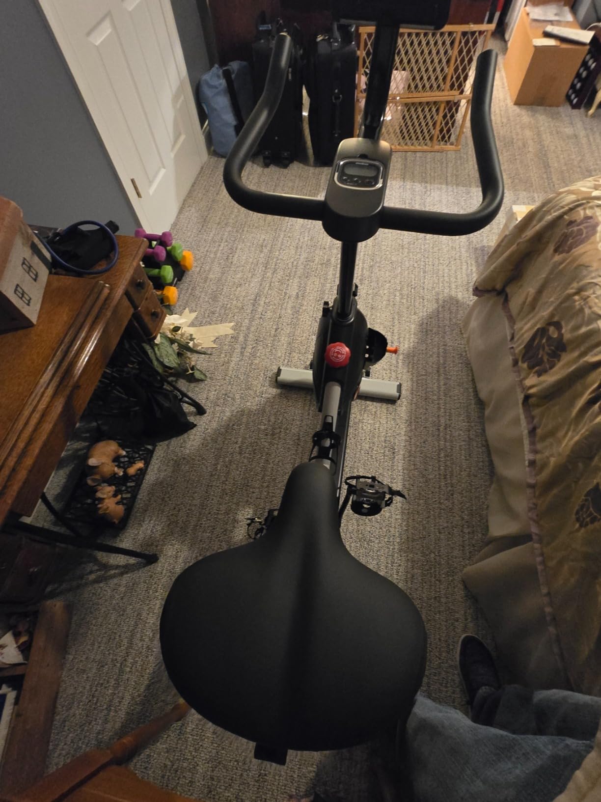 Exercise Bike,Stationary Bike for Home,Magnetic Indoor App Cycling Bike | Low Noise Workout Bike with Exclusive App,Tablet Mount and Fitness Courses for Weight Loss,Adjustable,350lbs Weight Capacity customer photo 2