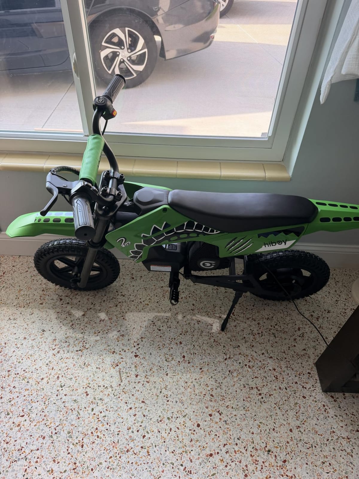 Hiboy DK2 Electric Dirt Bike for Kids Age 3-7, 3-Speed Toy Motorcycle | Up to 13 Mph & 11.2 Miles Range, Smart LED Power Display, 12