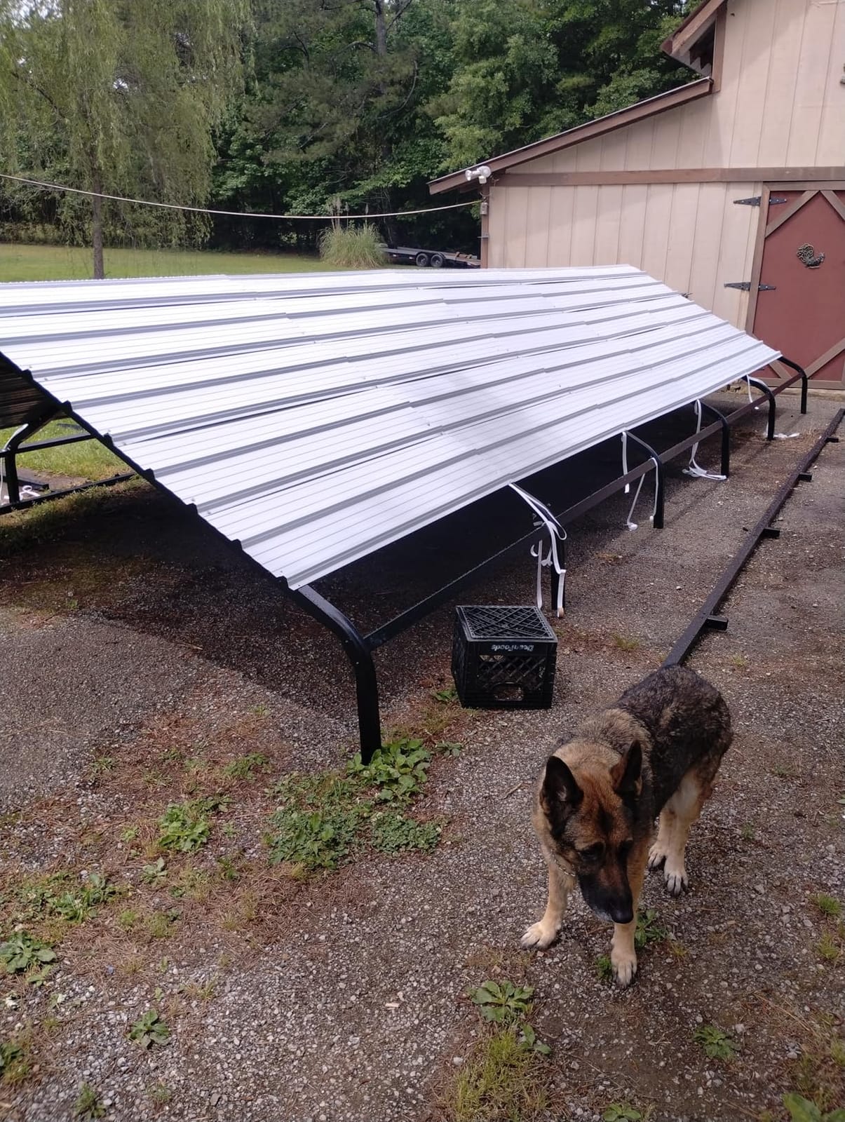 GarveeLife 12x20 ft Metal Carport, Reinforced Frame and Steel Roof for All-Weather Use, Permanent Shelter for Bass Boats, Full-Sized Pickup Trucks, and Tractors customer photo 2