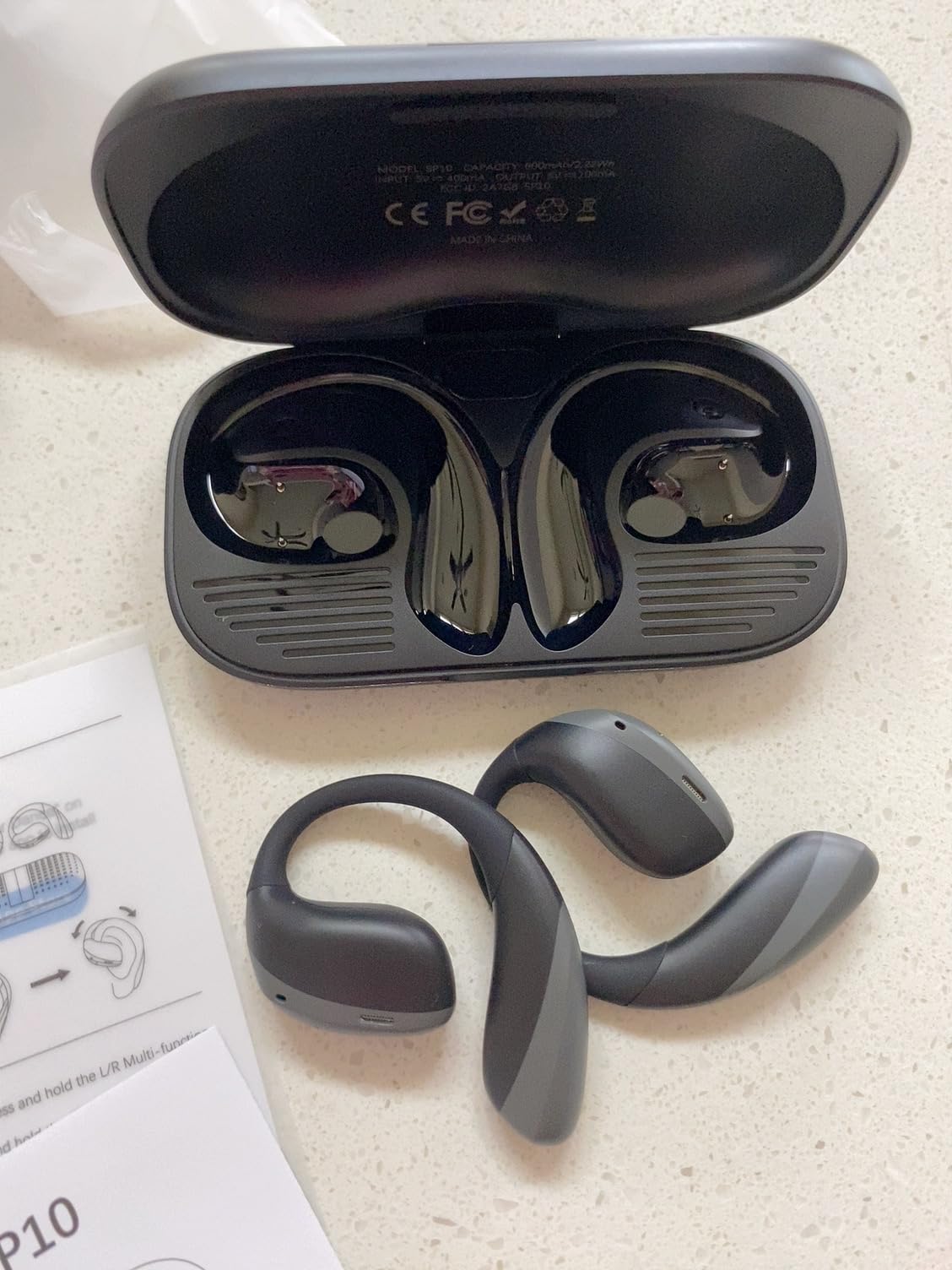 CXK Bone Conduction Headphones IPX8 Waterproof Swimming Headphones for Gym | Bluetooth 6.0 Open Ear Headphones with MP3 Mode, Built-in Memory, 12H Playtime, Underwater Headset Secure Fit for Cycling customer photo 1